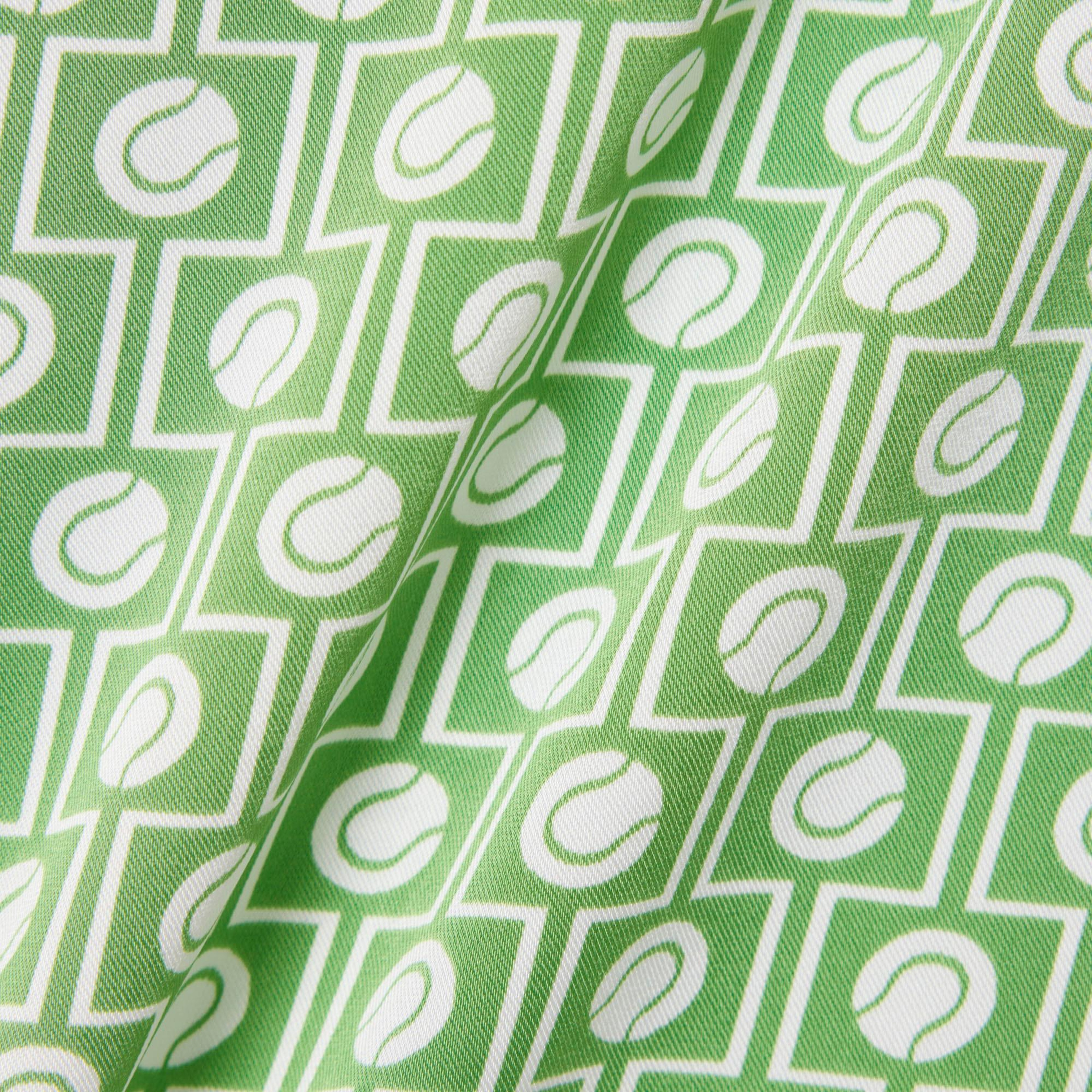 Lacoste Kadın Regular Fit Polo Yaka Yeşil Elbise