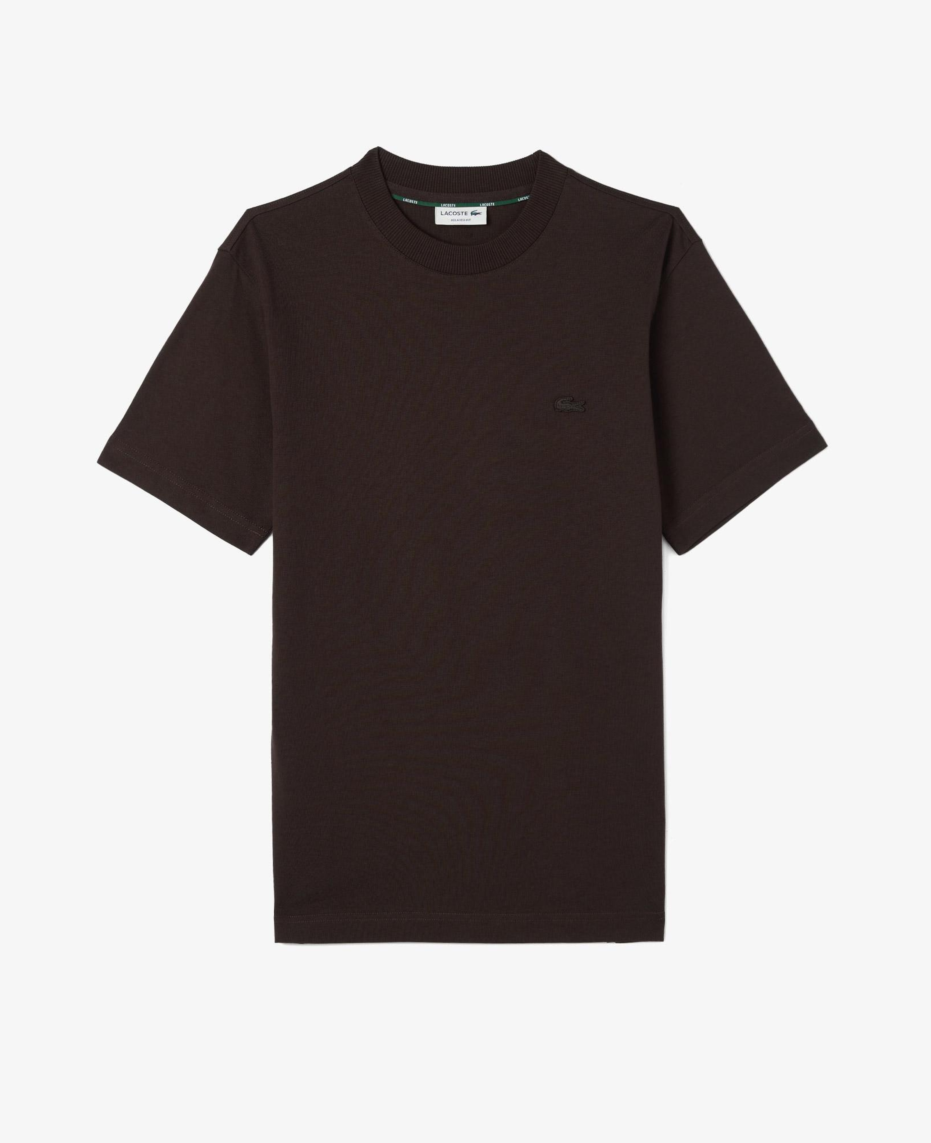 Lacoste Erkek Relaxed Fit Bisiklet Yaka Kahverengi T-Shirt