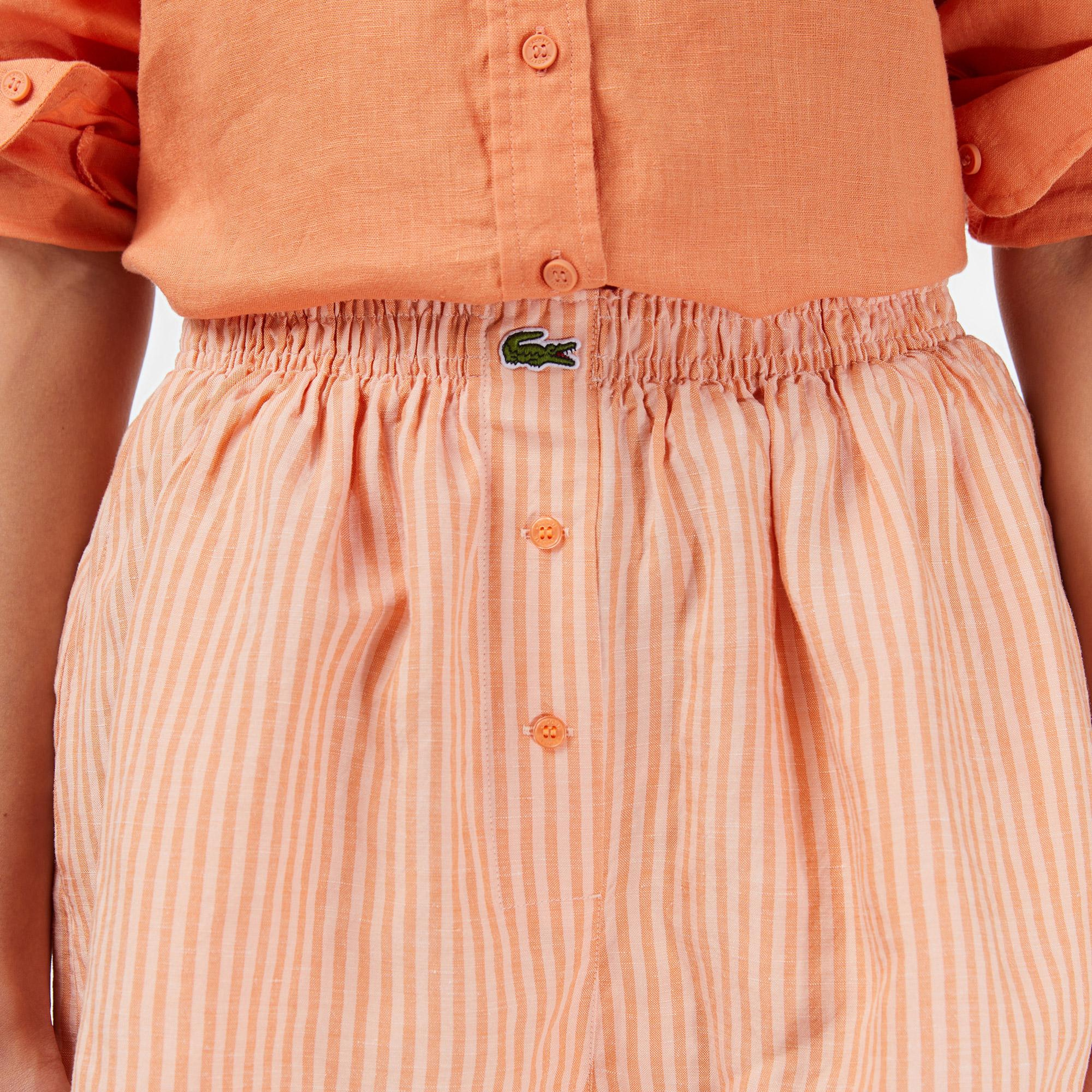 Lacoste Kadın Oversize Fit Turuncu Şort