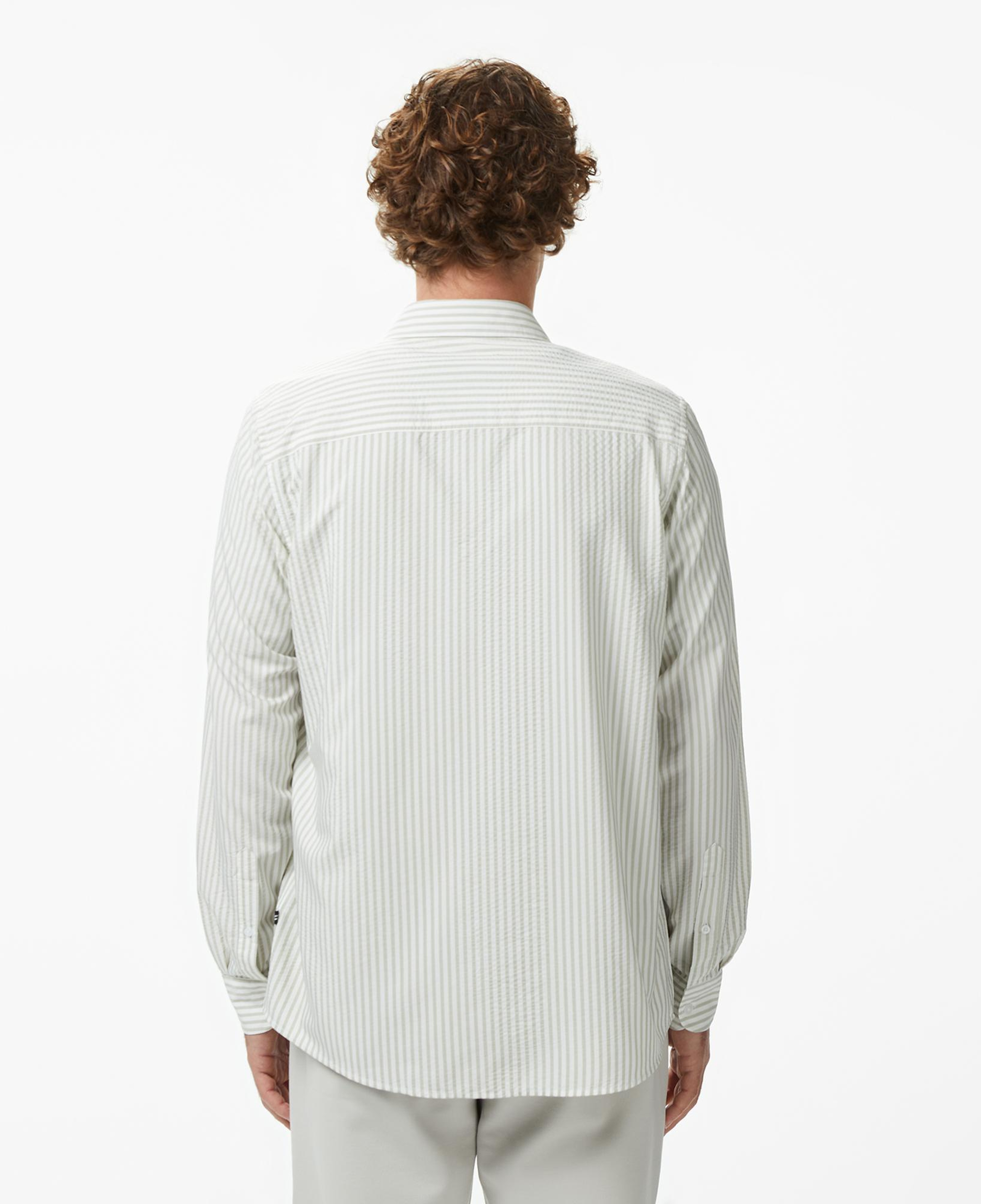 Nautica Erkek Yeşil Regular Fit Çizgili Gömlek