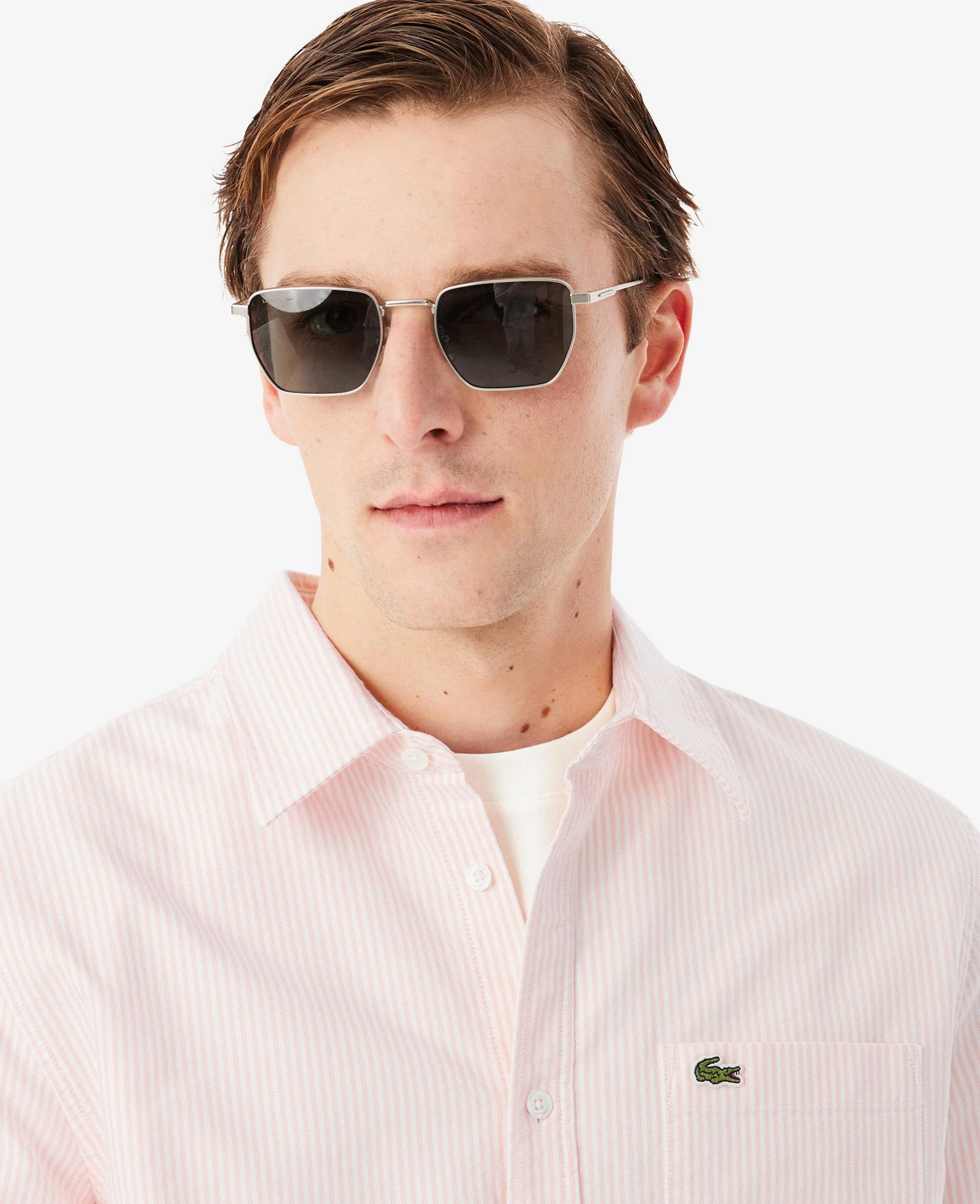 Lacoste Erkek Regular Fit Çizgili Pembe Gömlek