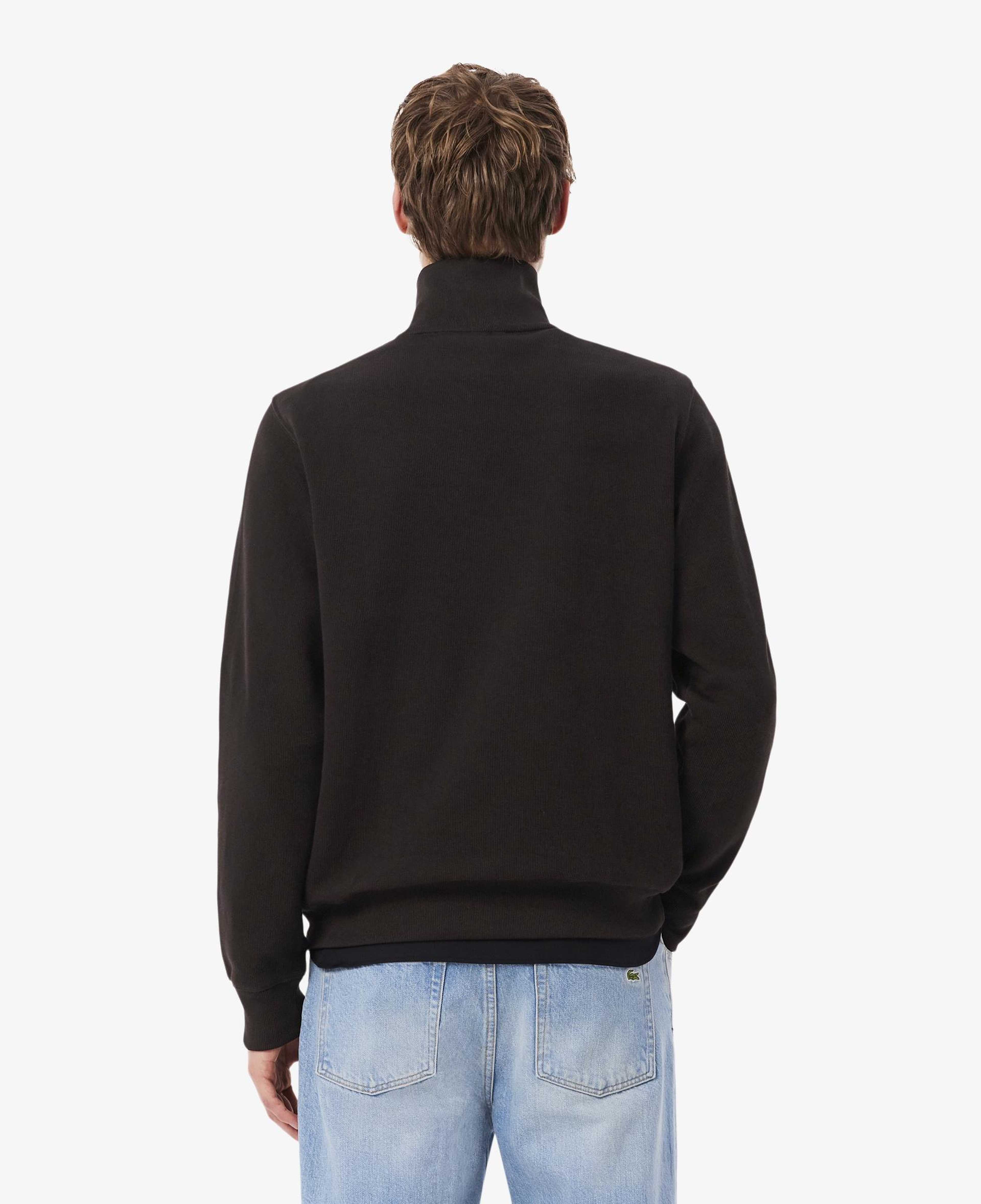 Lacoste Erkek Classic Fit Yarım Fermuarlı Kahverengi Sweatshirt