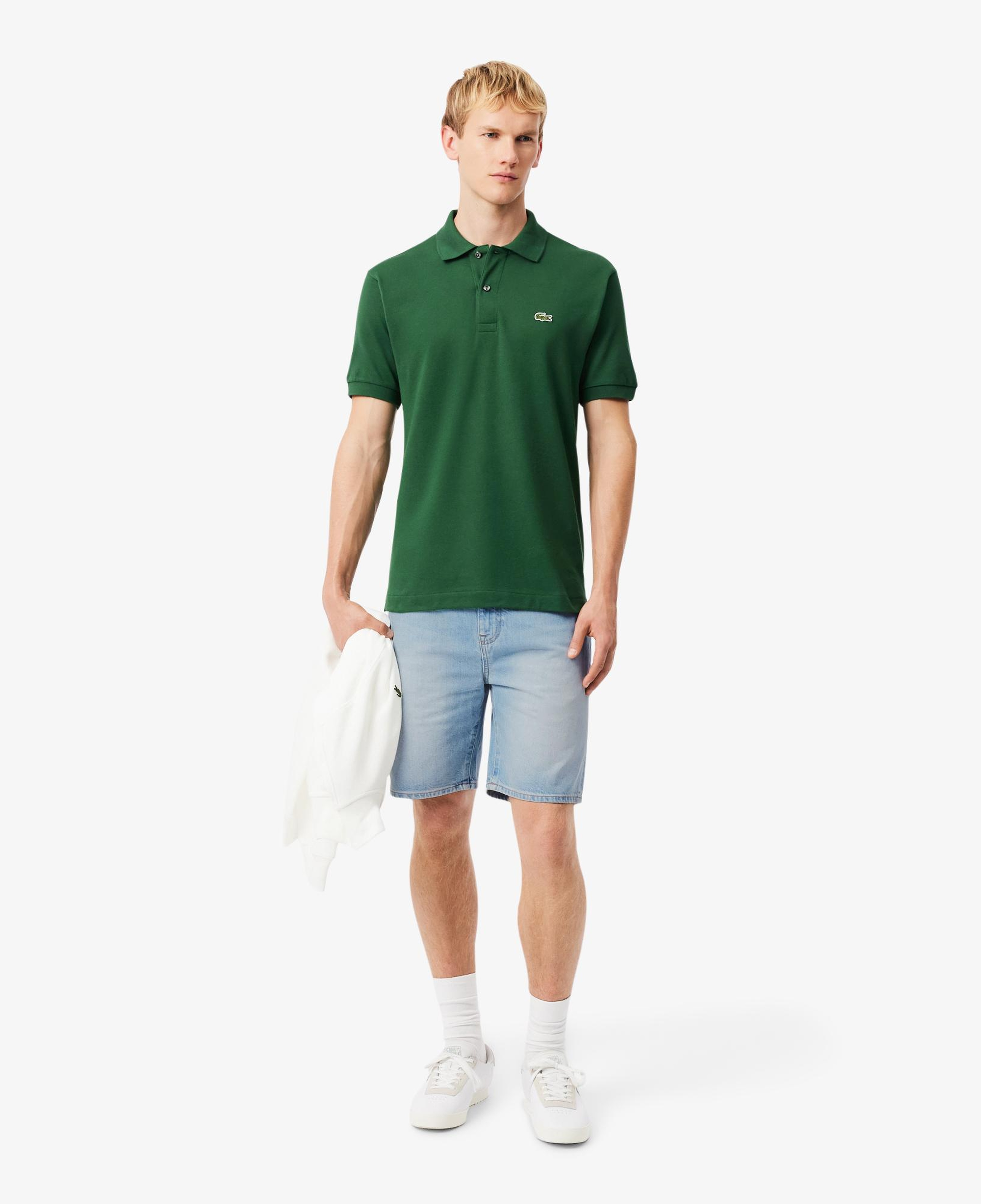 Lacoste Erkek Straight Fit Organik Pamuk Mavi Bermuda Şort