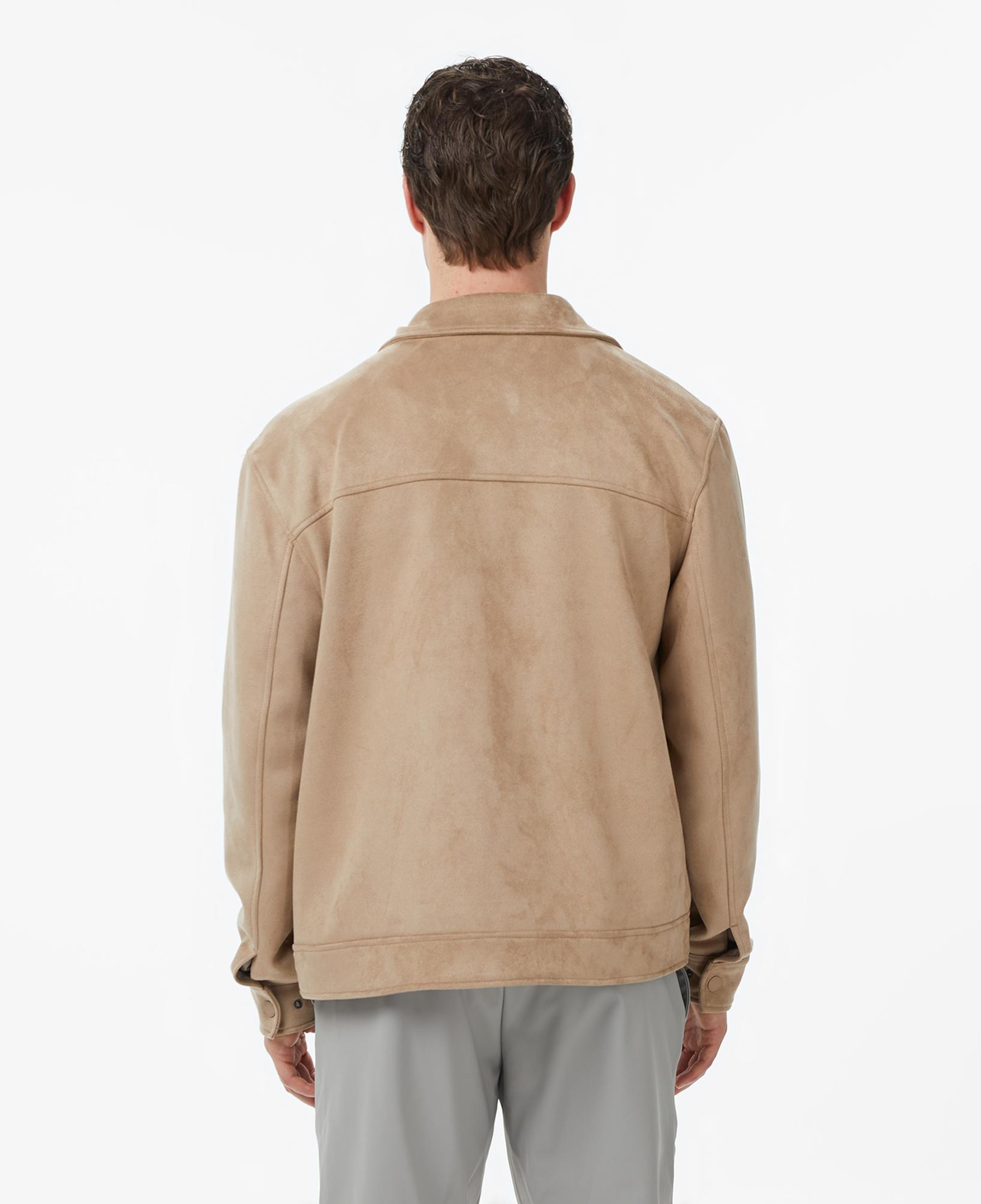 Nautica Erkek Bej Regular Fit Süet Ceket