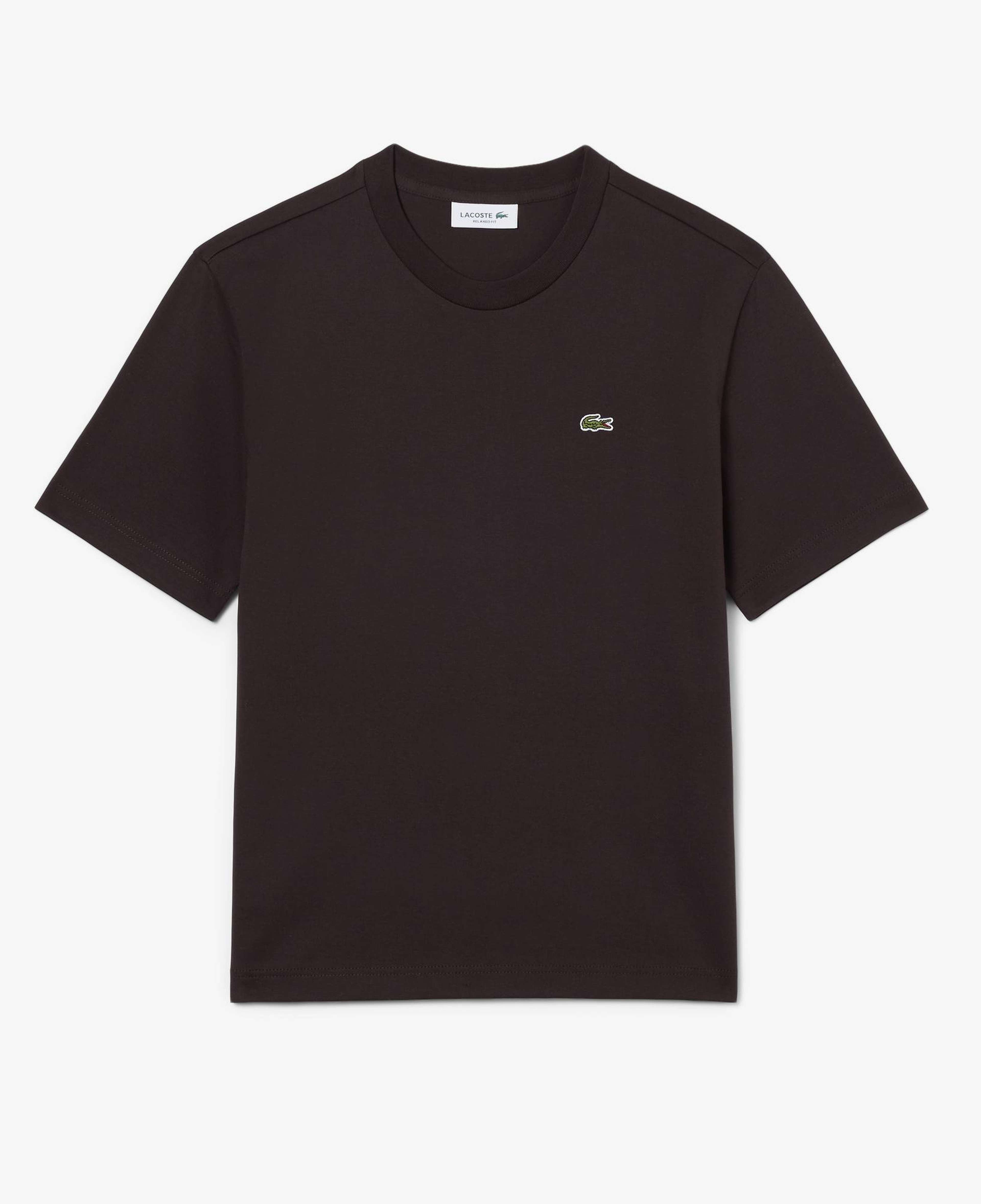 Lacoste Kadın Relaxed Fit Bisiklet Yaka Kahverengi T-Shirt