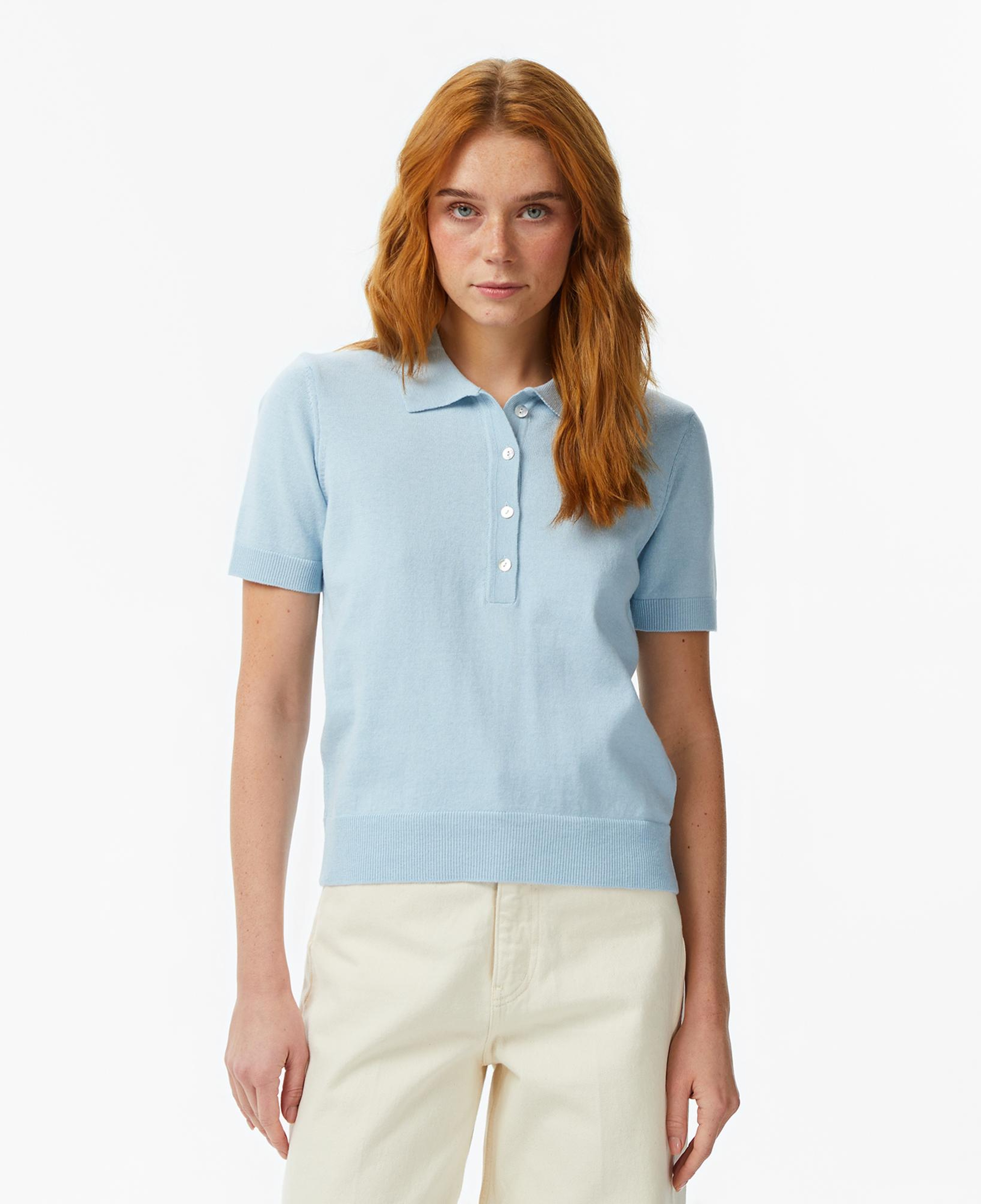 Nautica Kadın Mavi Regular Fit Triko Polo Yaka T-Shirt