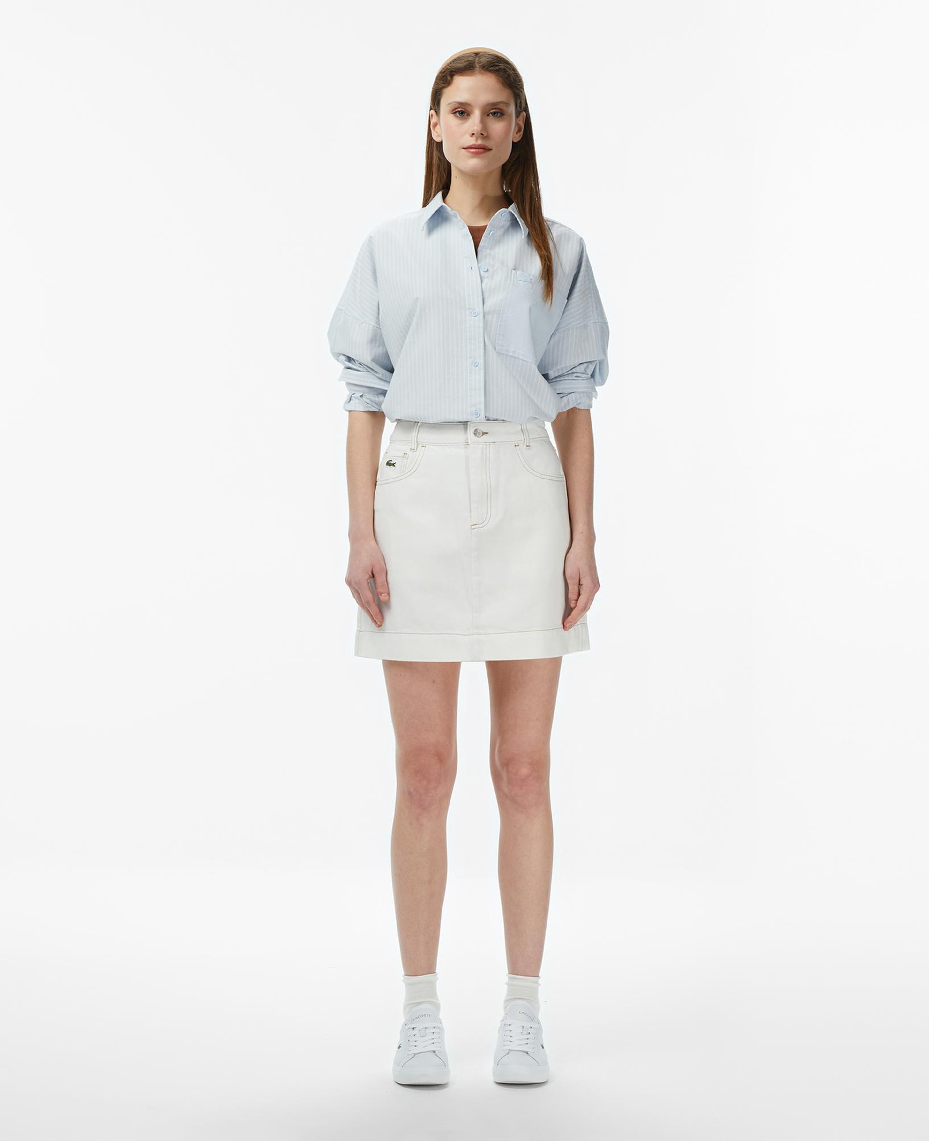 Lacoste Kadın Relaxed Fit Mavi Gömlek