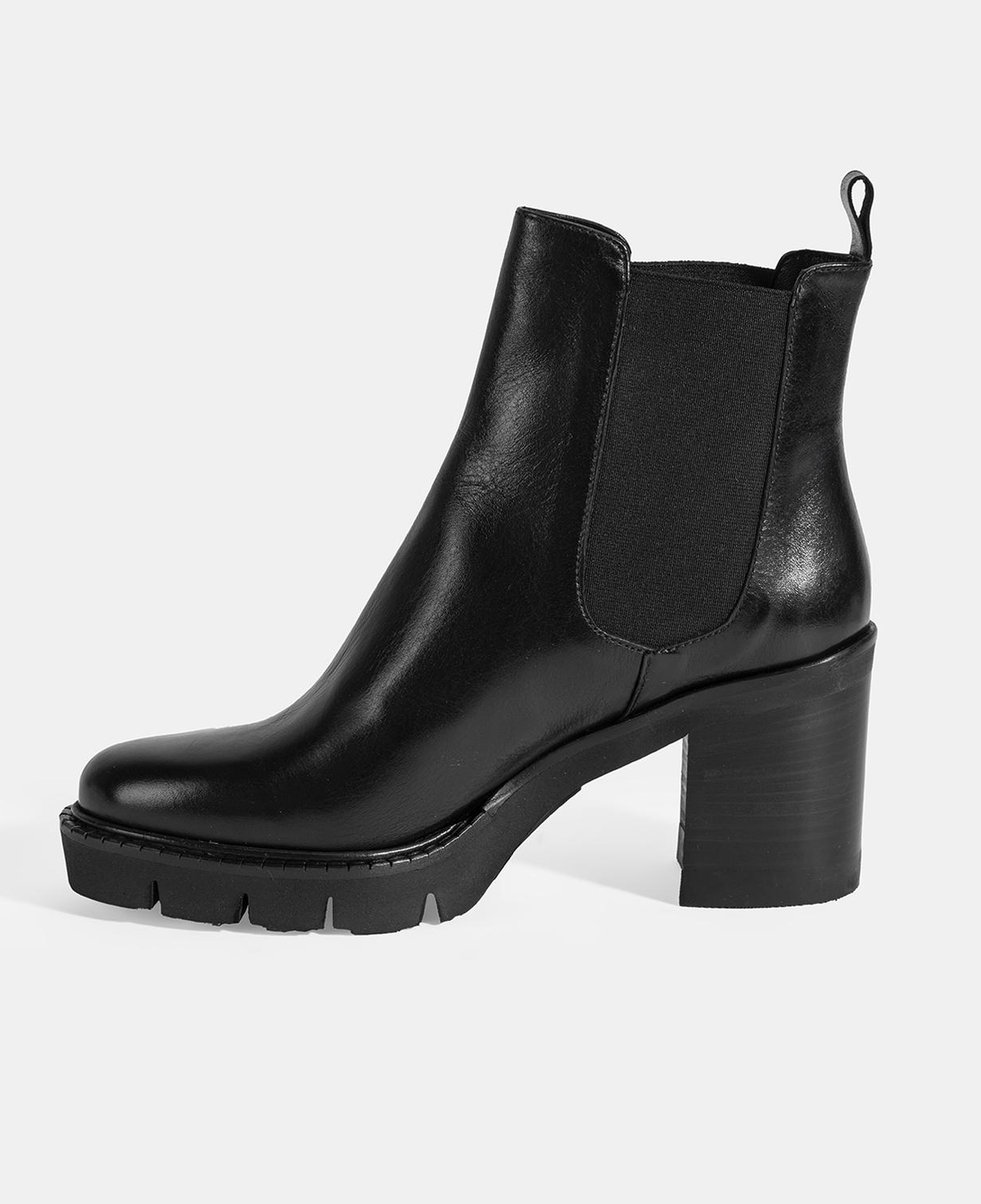 Luca Grossi Kadın Siyah Kalın Topuklu Deri Chelsea Bot