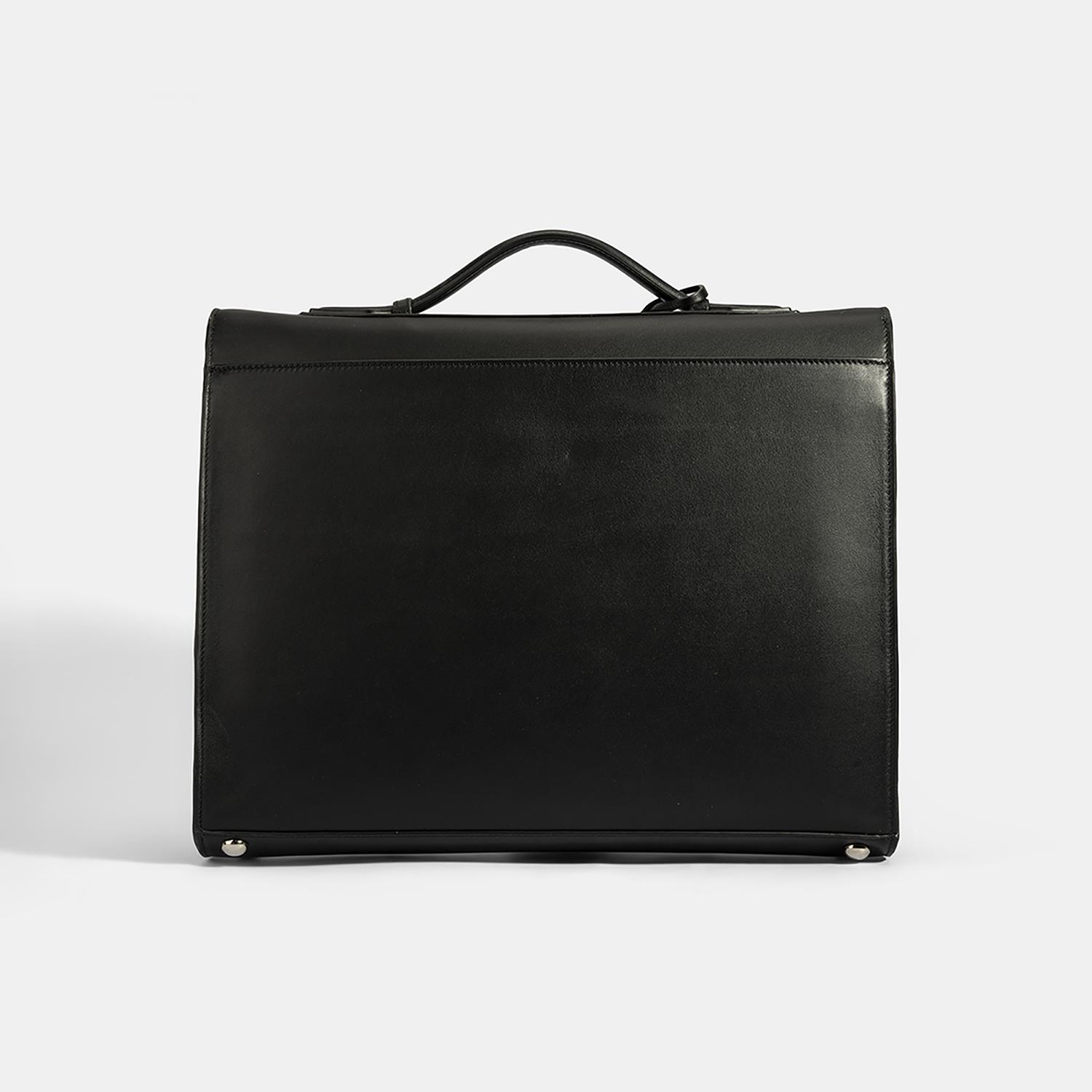 Erkek Siyah Deri Evrak Çantası