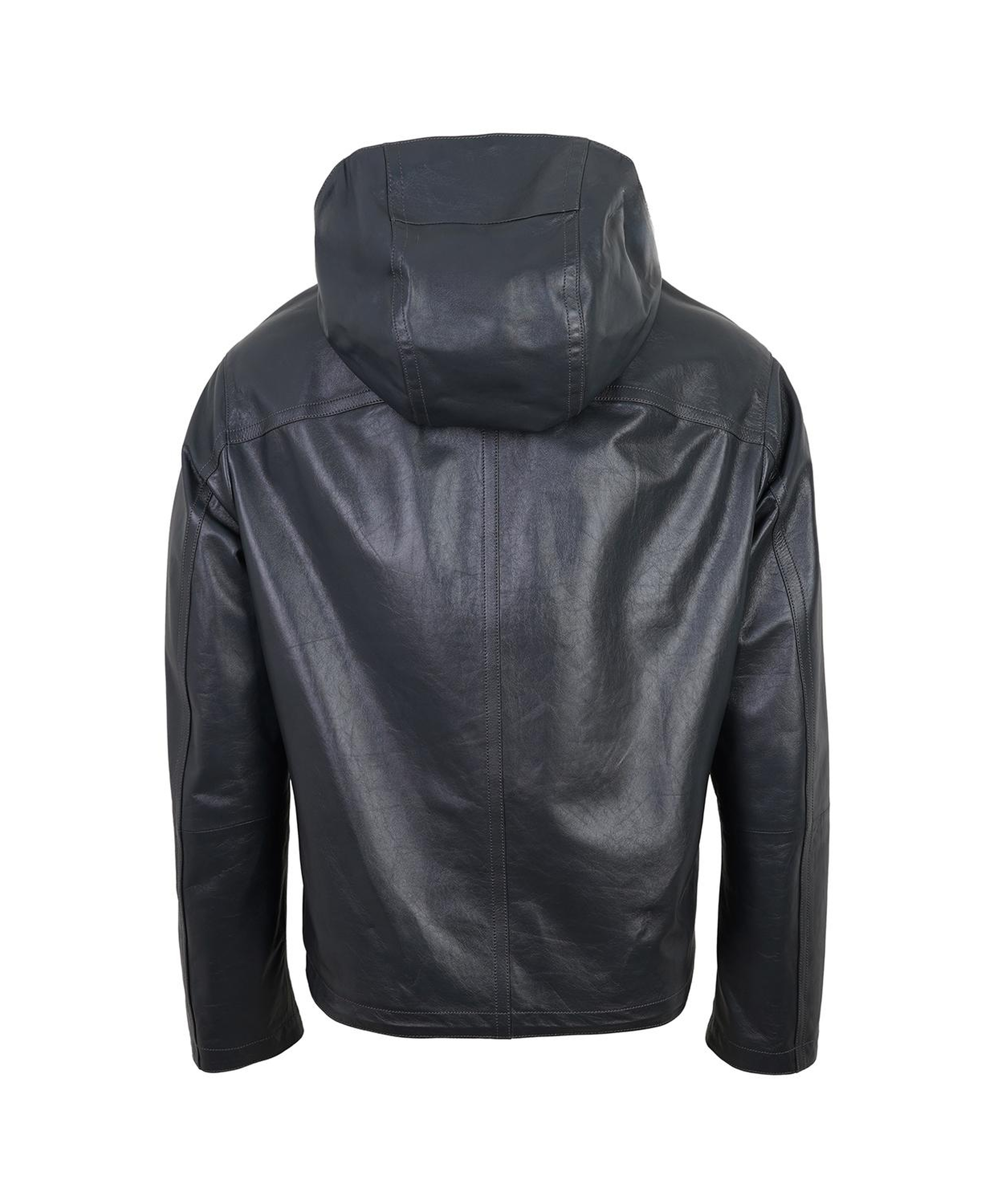 Alanzo Gri Erkek Çift Taraflı Bomber Deri Ceket