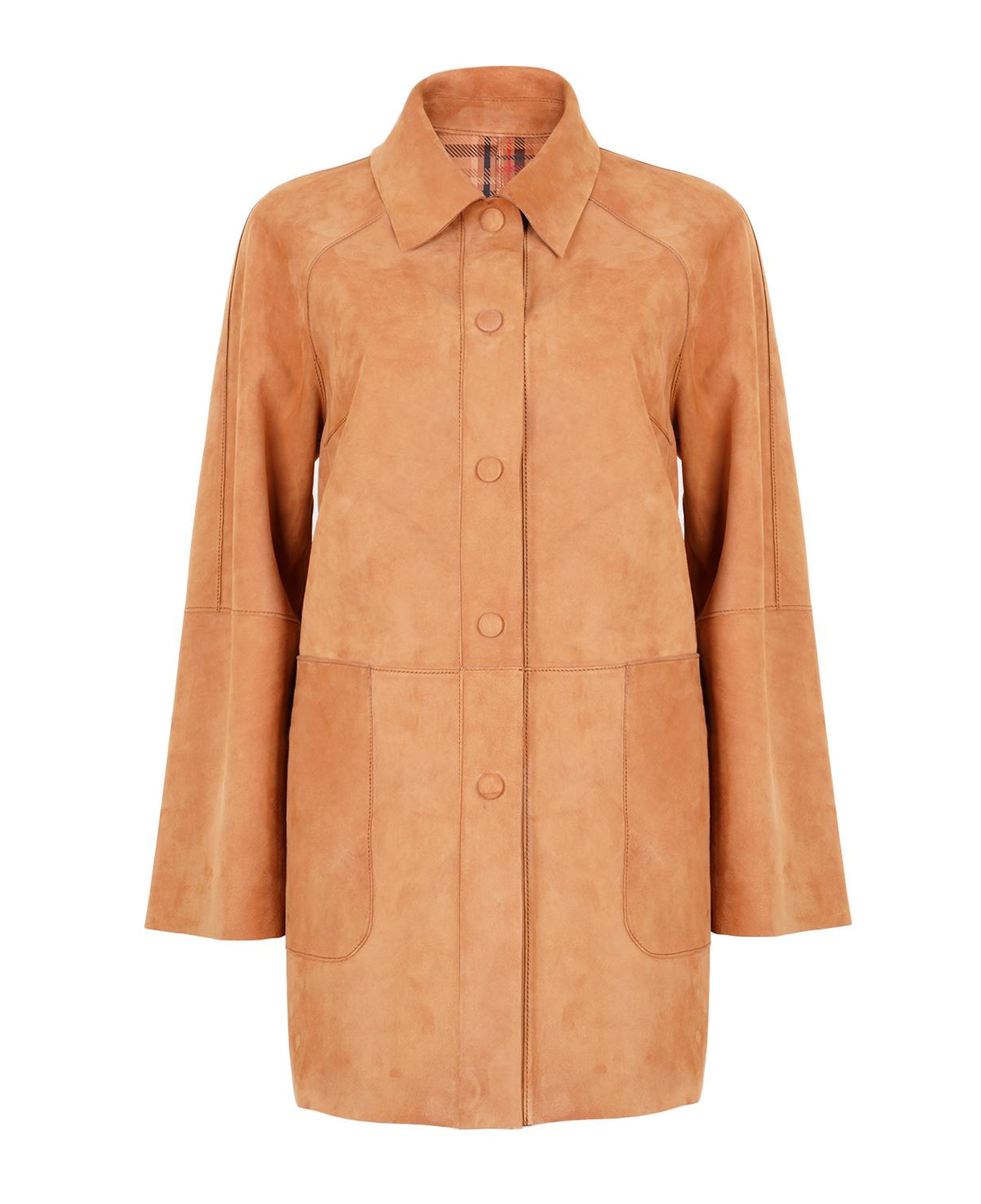 Sienna Konyak Kadın Çift Taraflı Süet Deri Pardösü