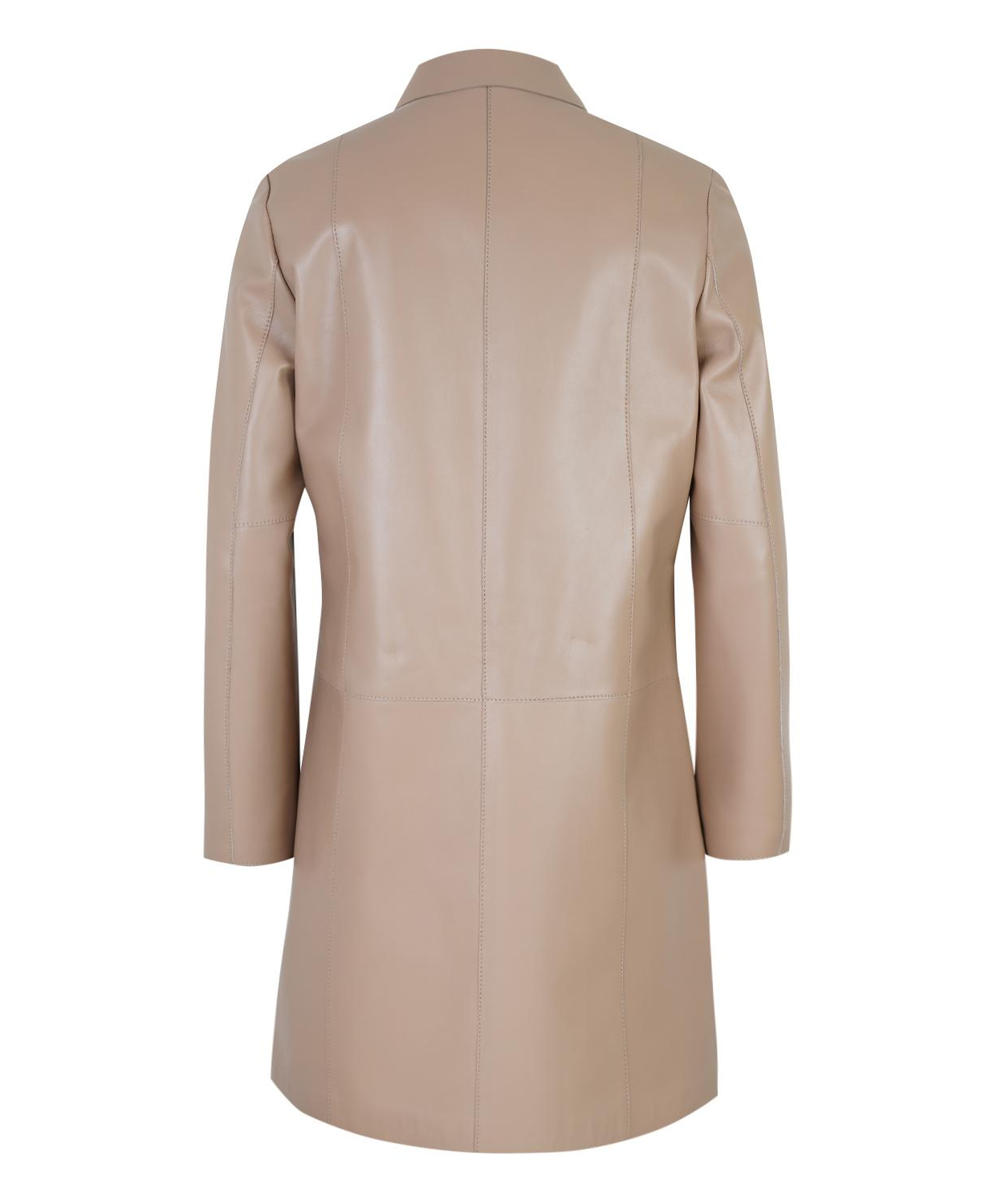 Catori Bej Kadın Deri Trençkot