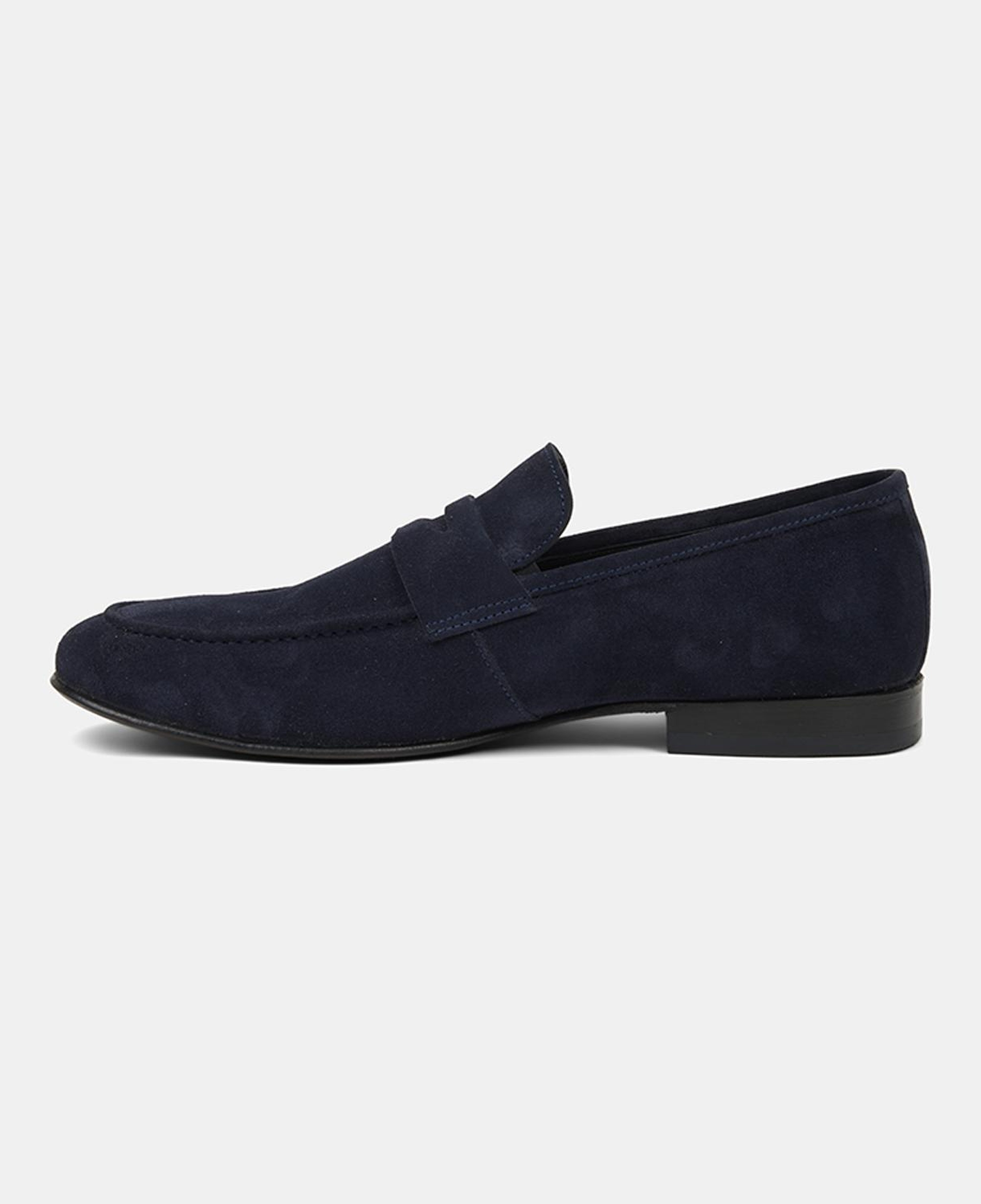 Erkek Lacivert Klasik Süet Loafer