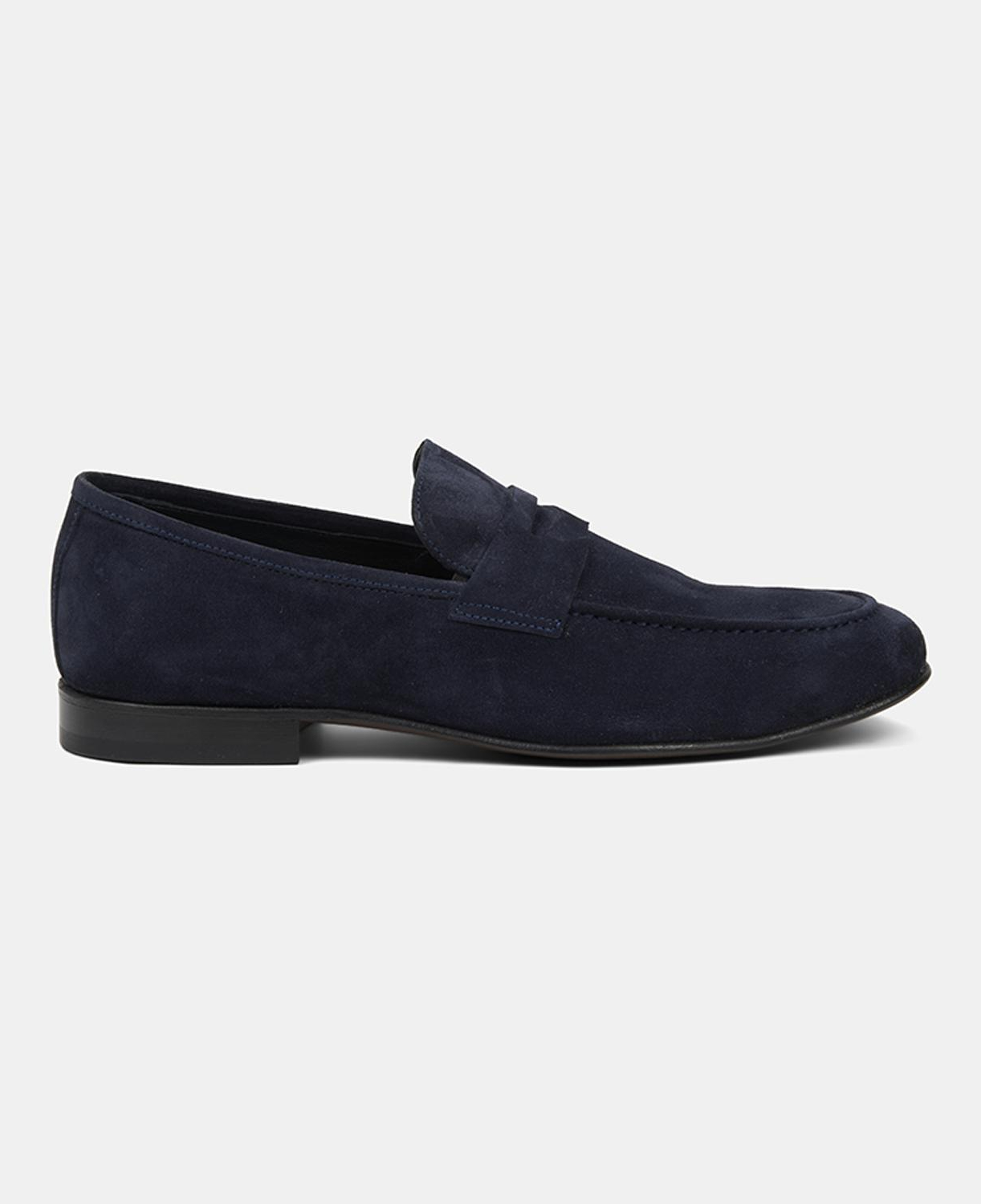 Erkek Lacivert Klasik Süet Loafer