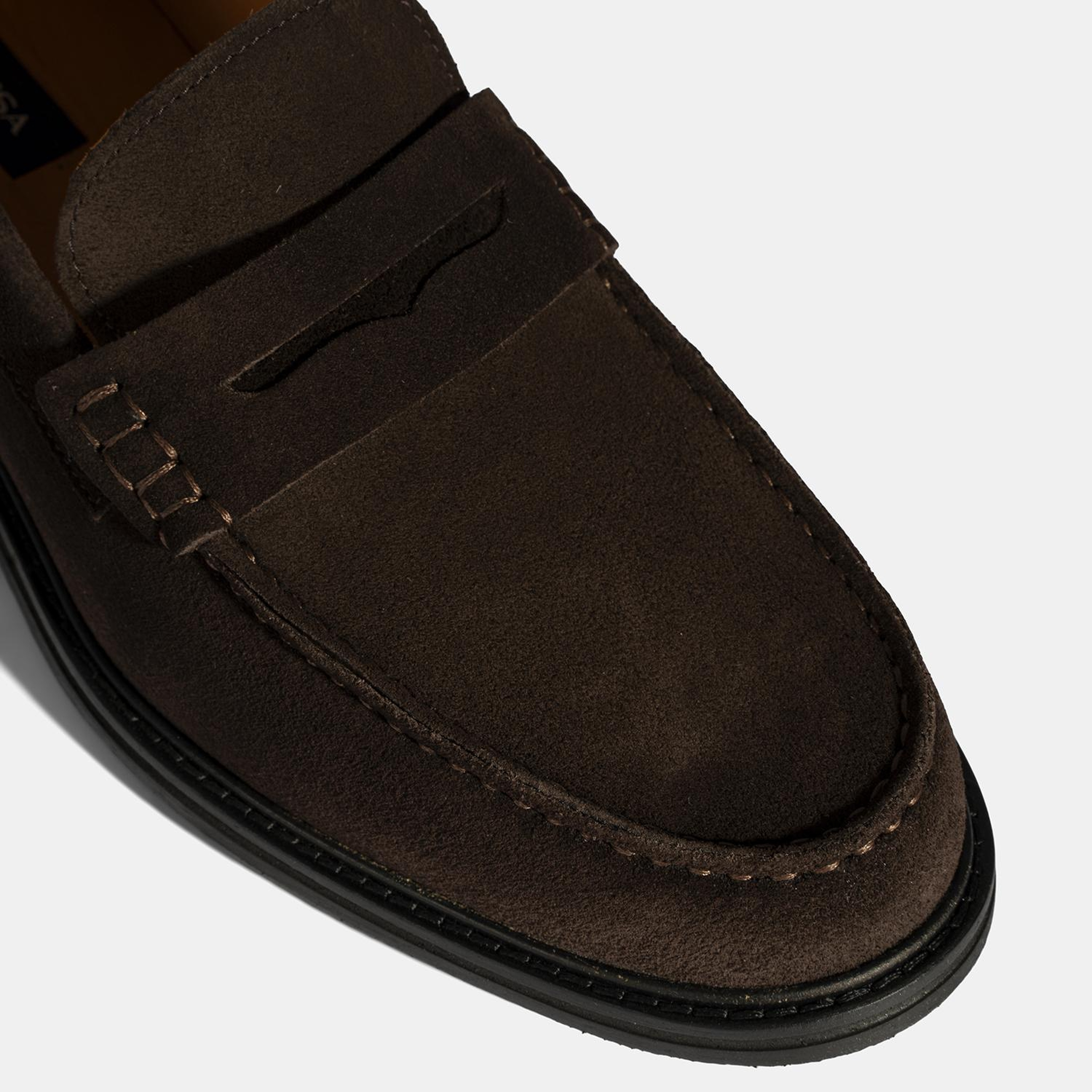Erkek Kahve Süet Deri Loafer