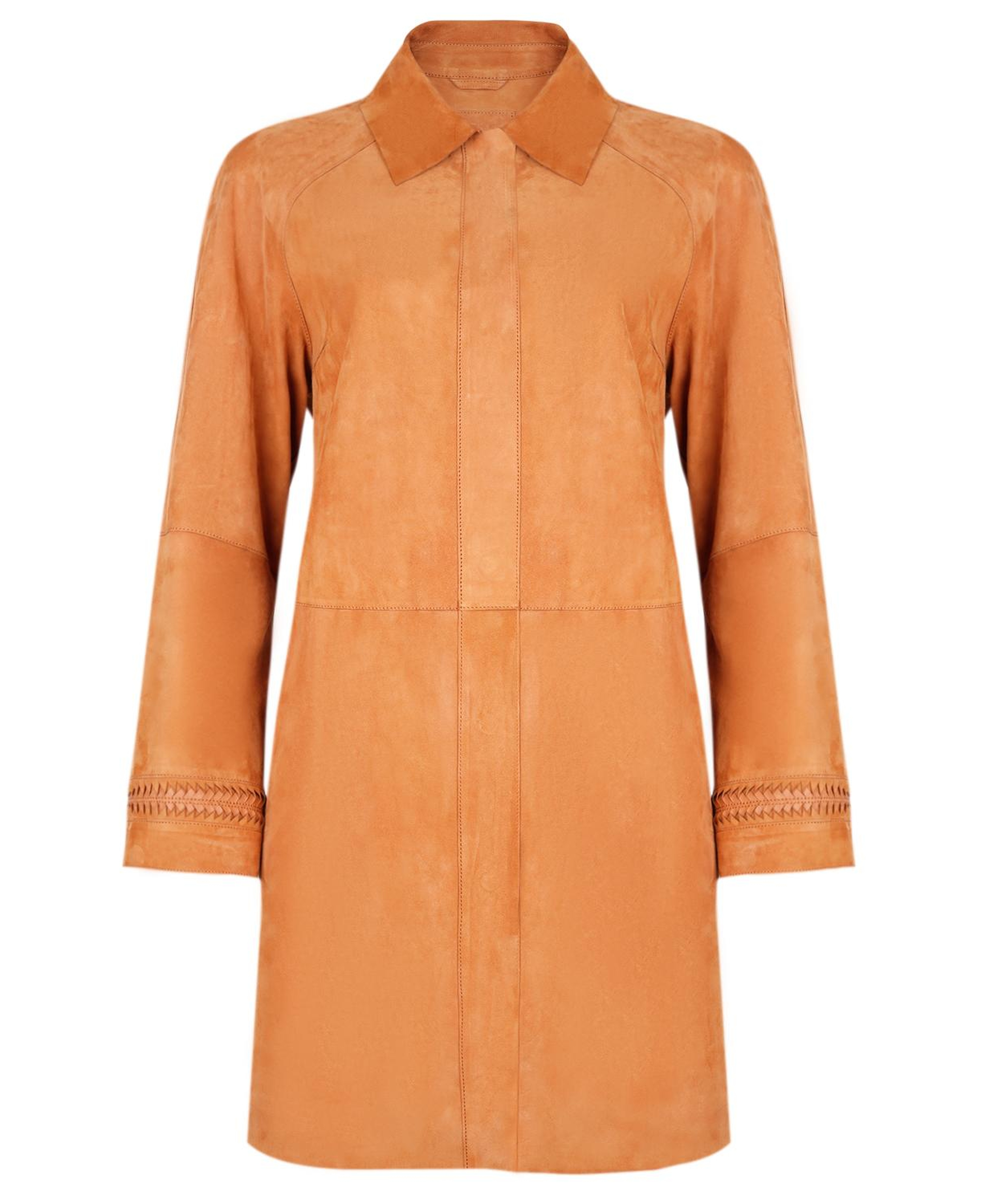 Ysabel Konyak Kadın Süet Deri Pardösü