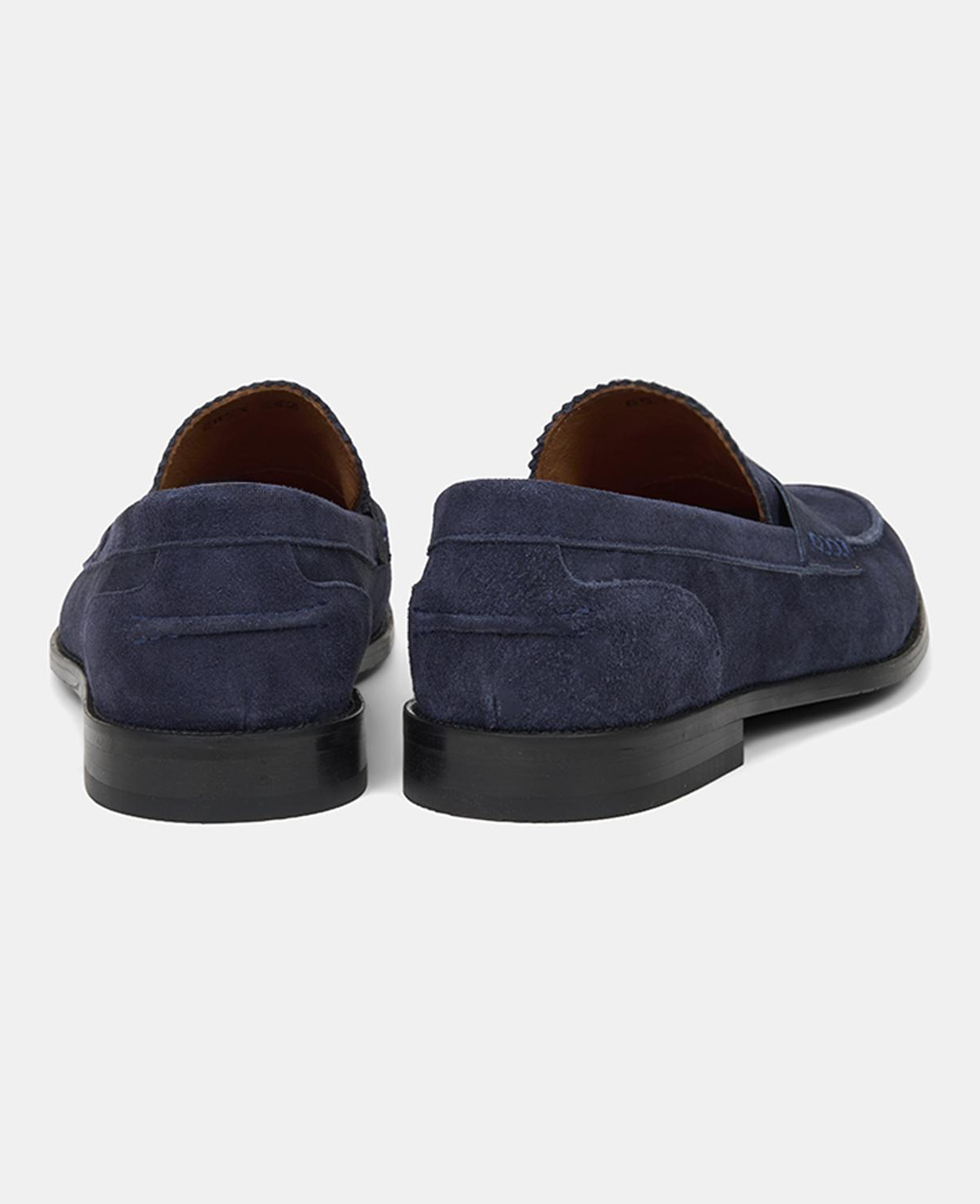 Erkek Lacivert Klasik Süet Deri Loafer