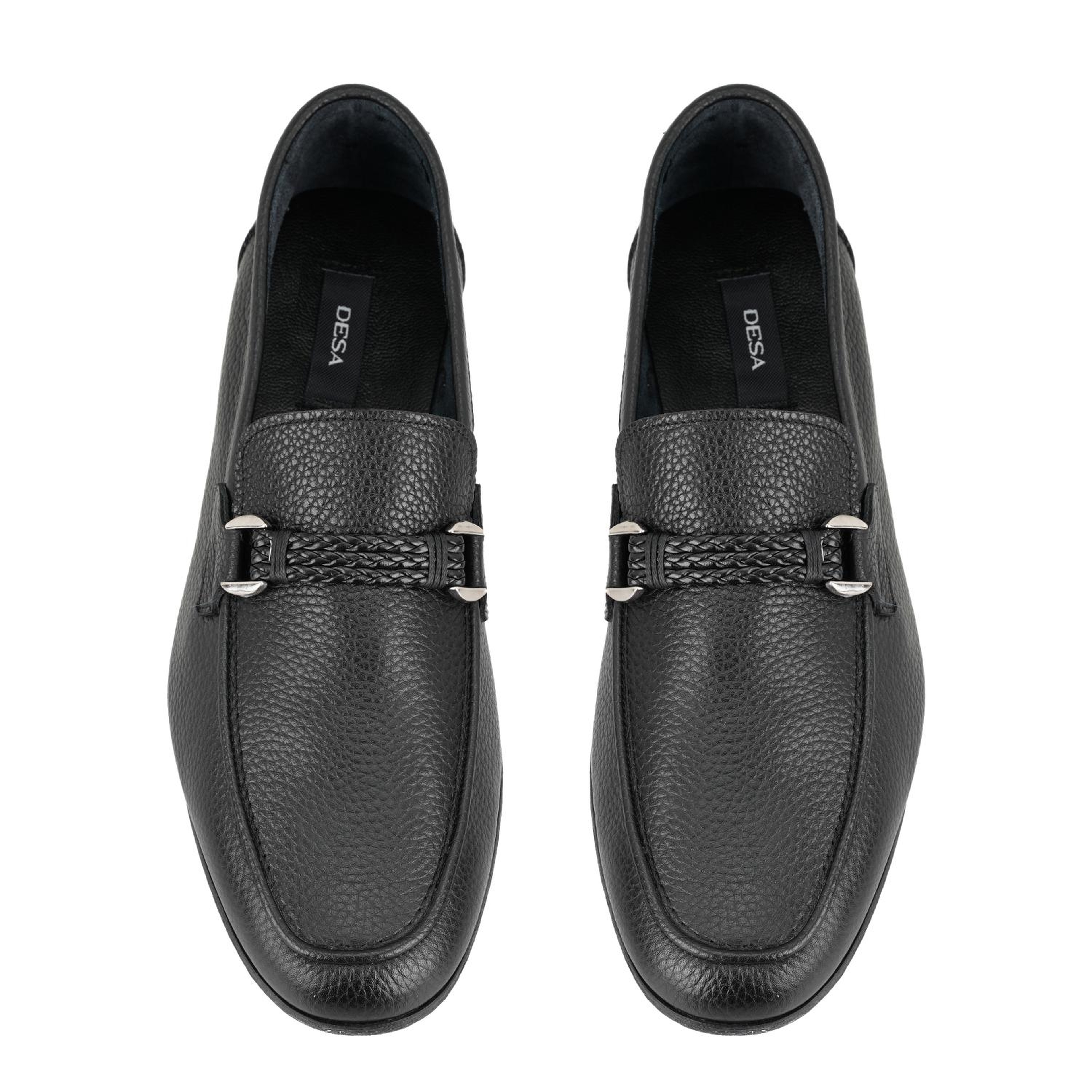 Drake Siyah Erkek Deri Loafer