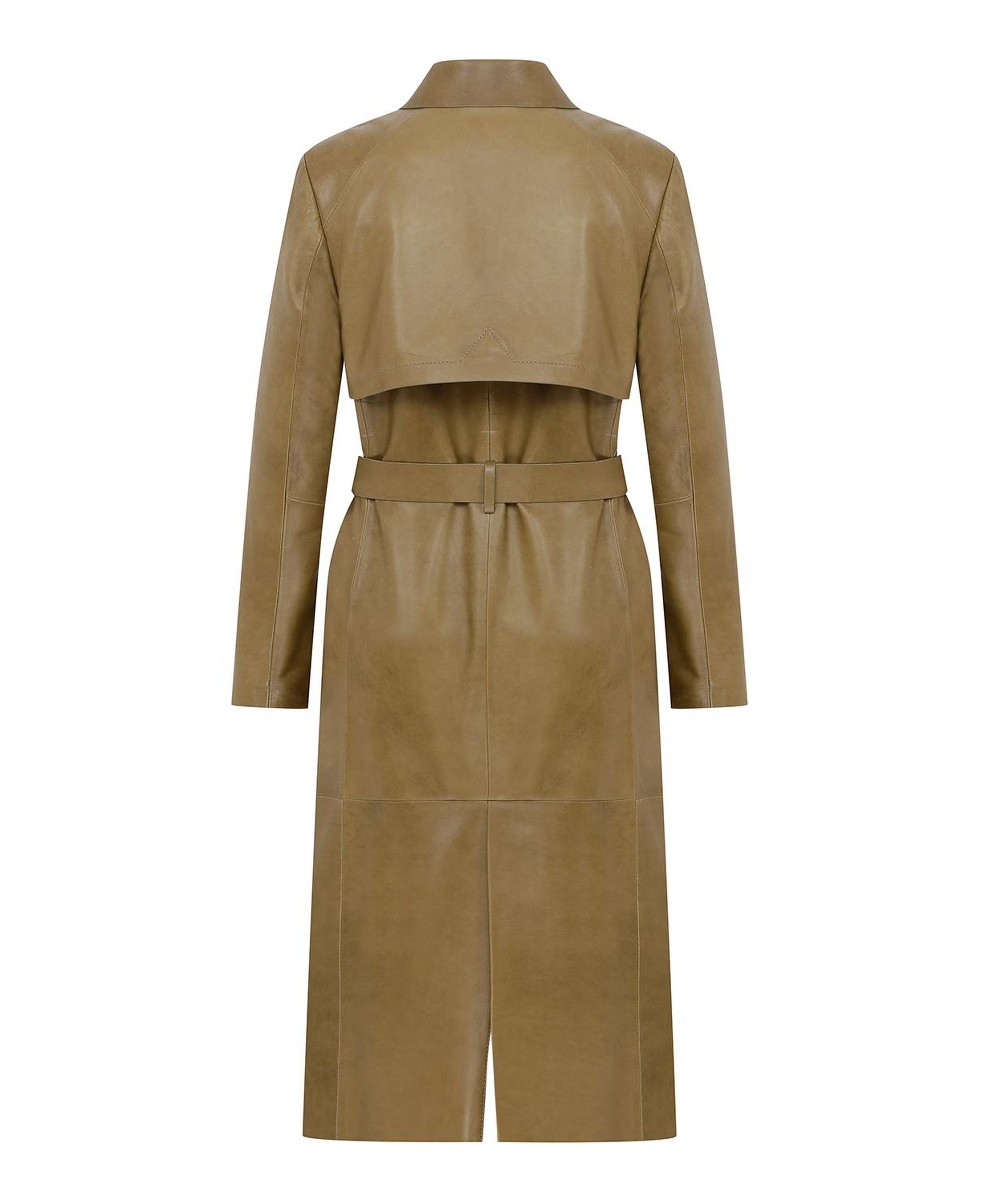 Caylee Kadın Haki Deri Trençkot