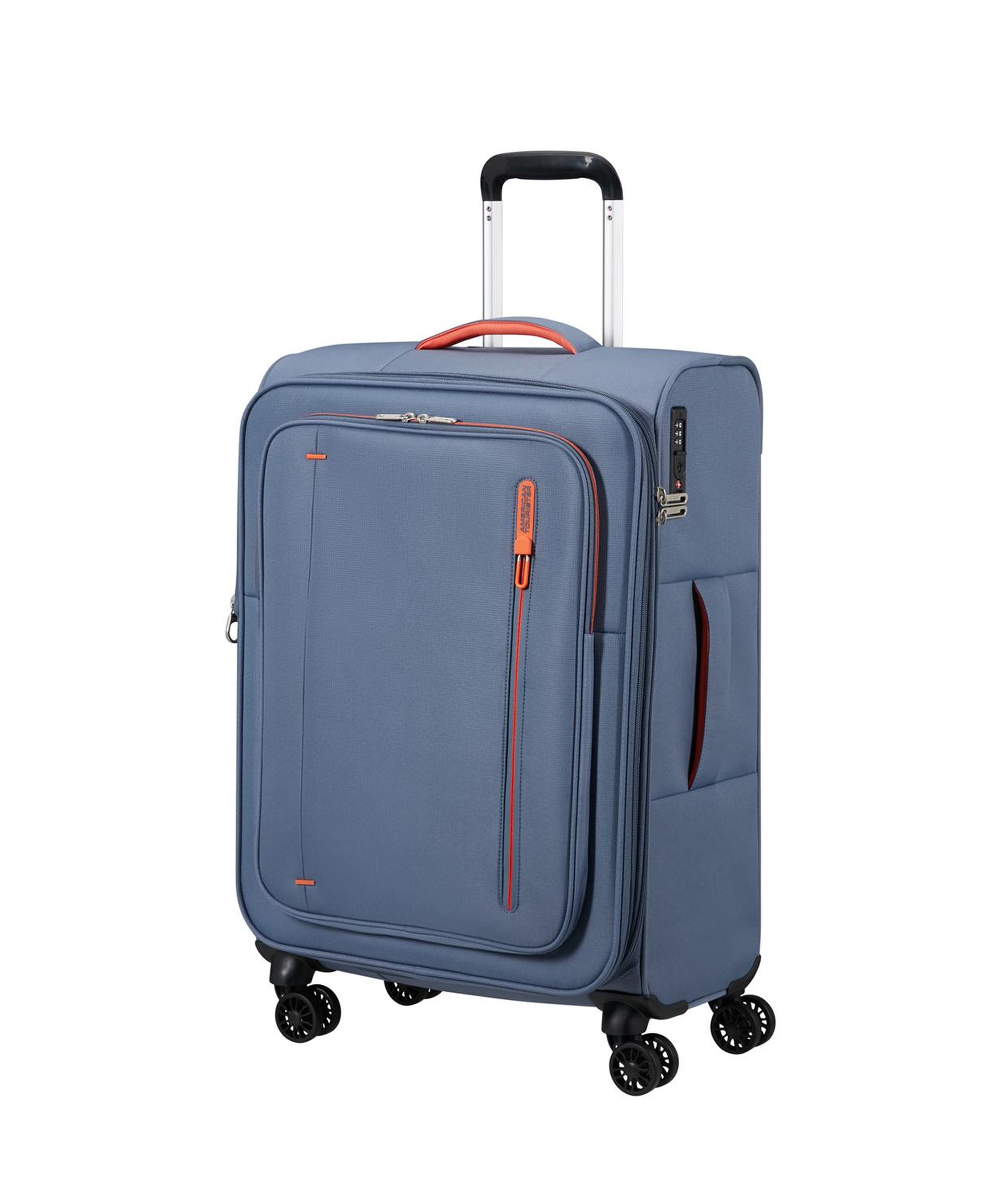 American Tourister Mavi Cloudrider 4 Tekerlekli Orta Boy Valiz 67 cm
