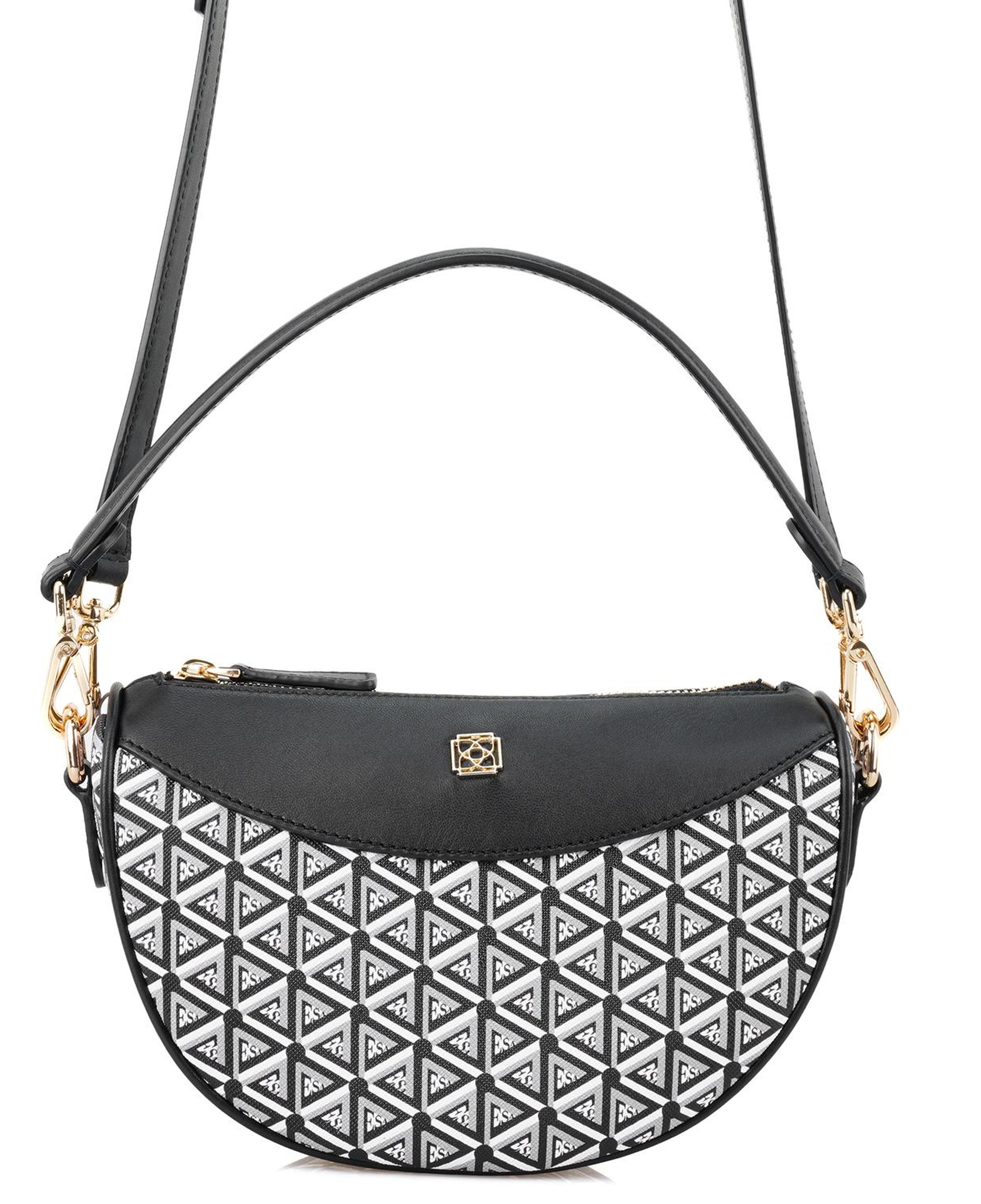 Aciano Siyah Kadın Monogram Omuz Çantası