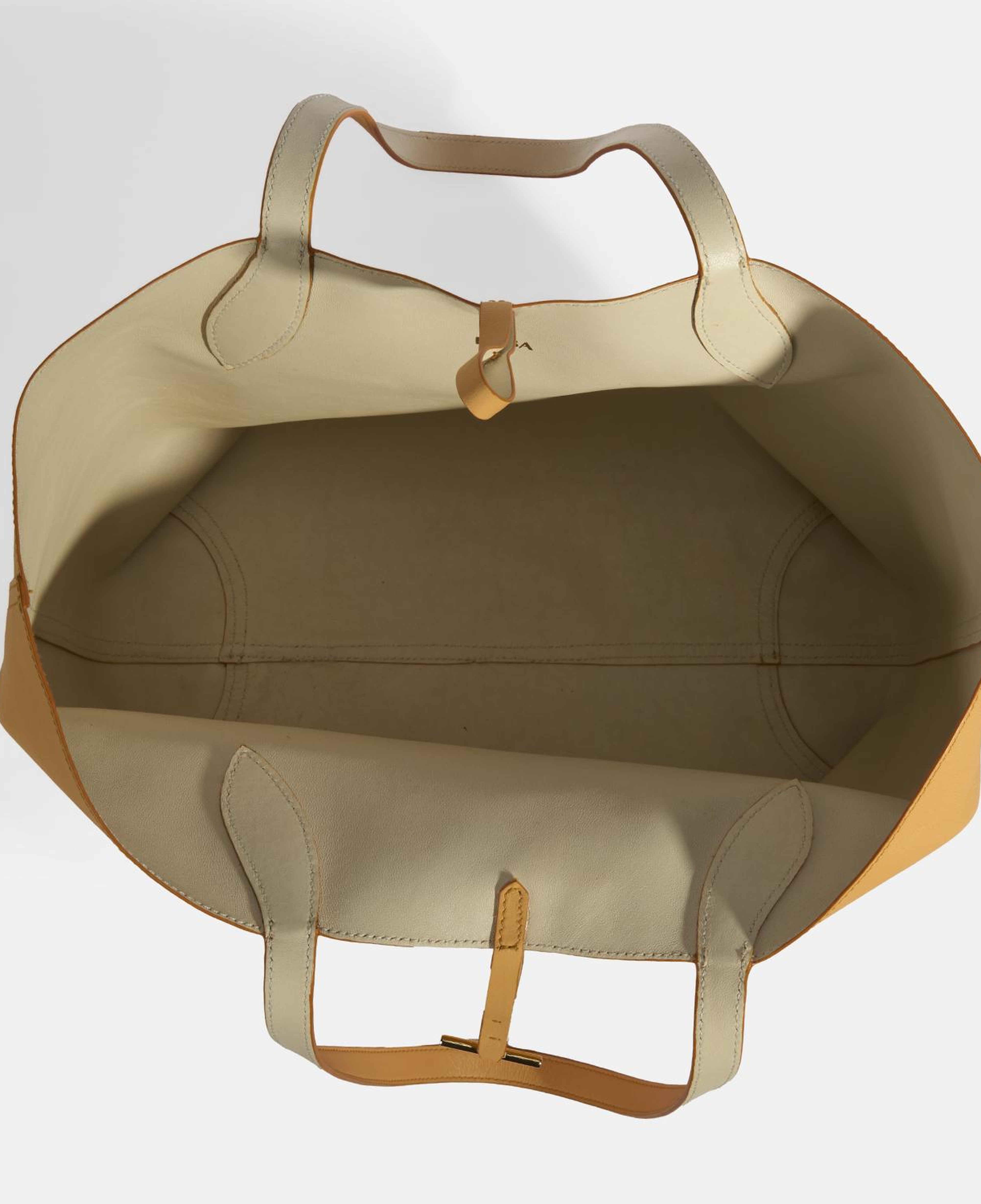 Kadın Turuncu / Bej Çift Taraflı Deri Omuz Çantası