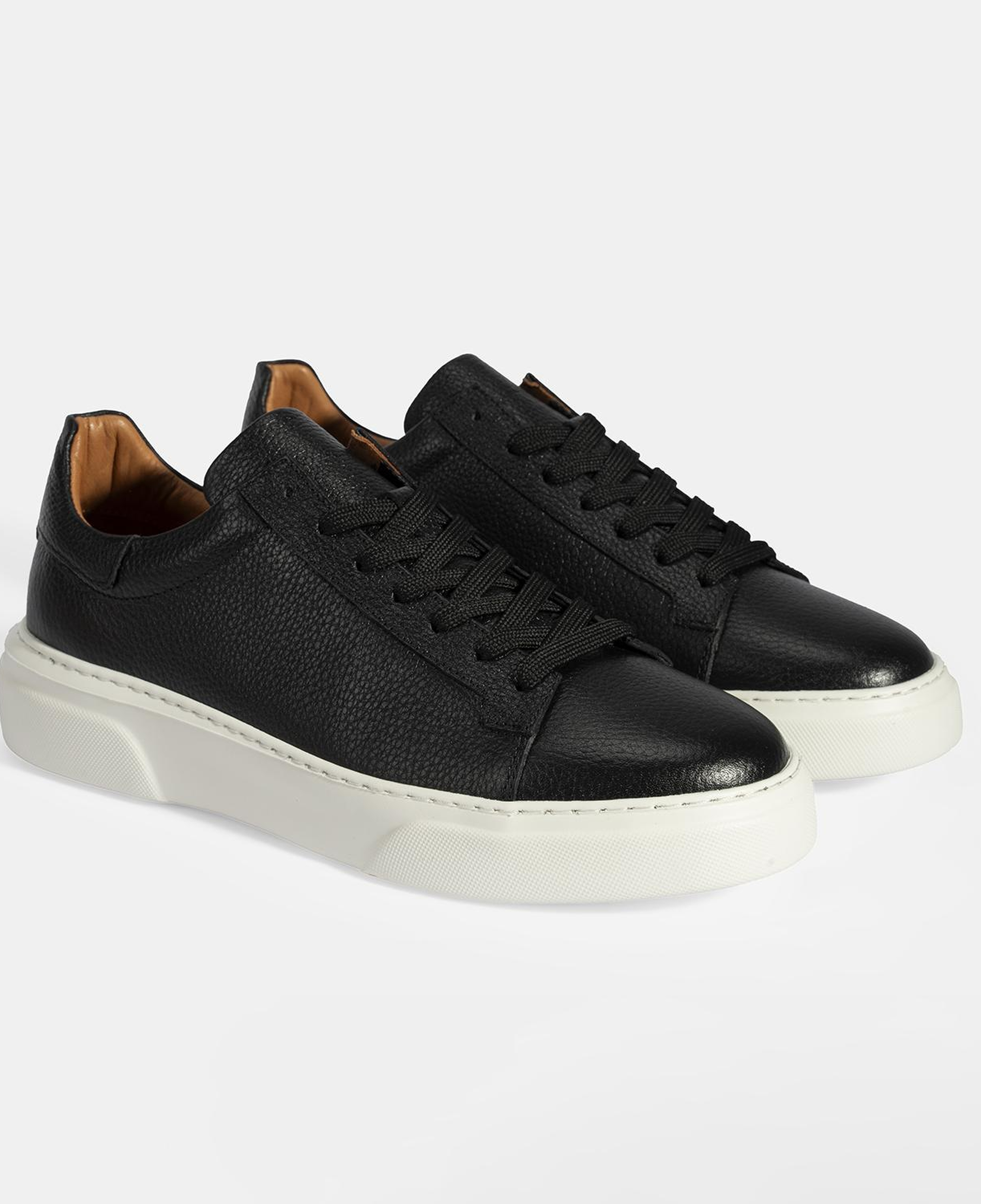 Erkek Siyah Bağcıklı Deri Günlük Ayakkabı