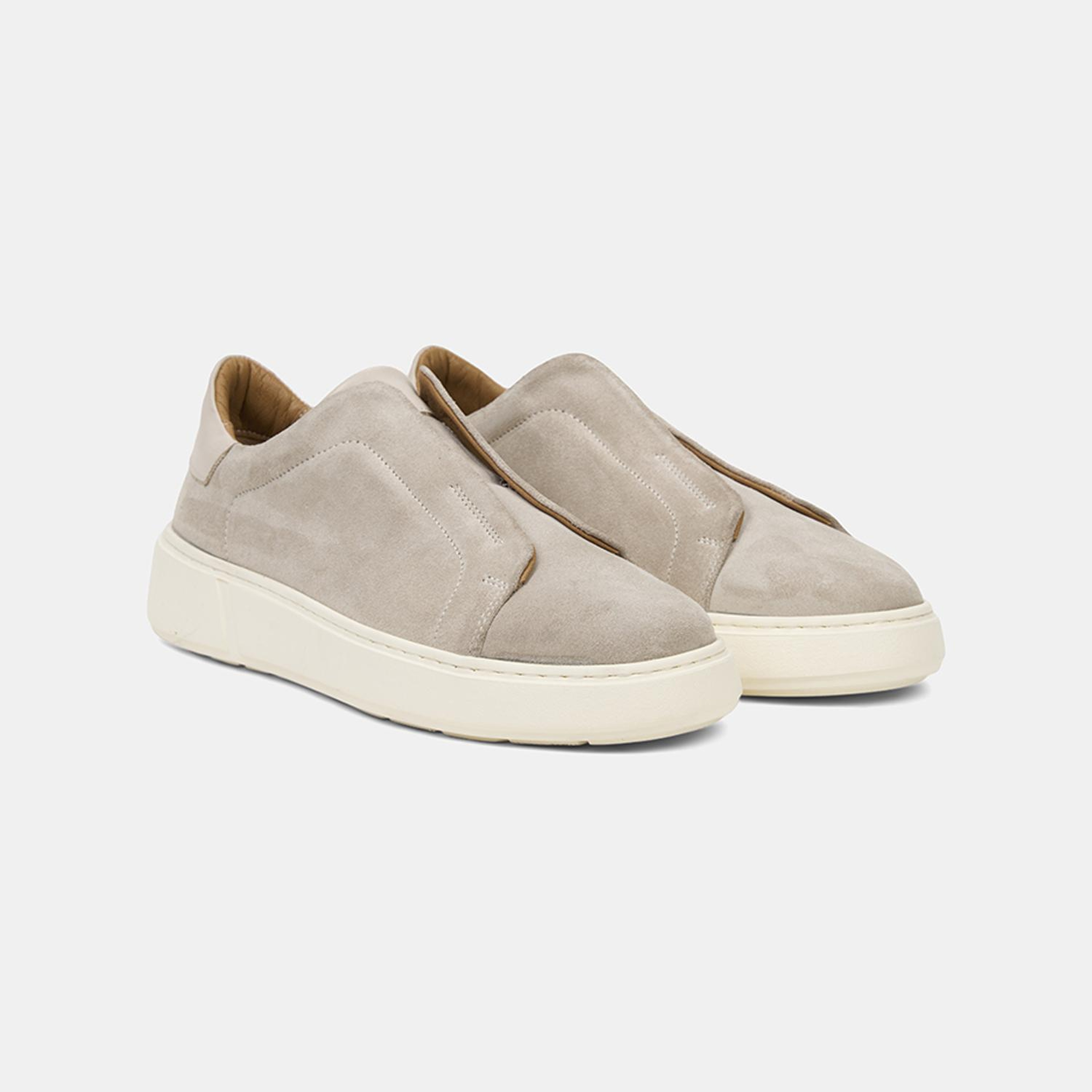 Erkek Bej İçten Lastikli Süet Günlük Ayakkabı