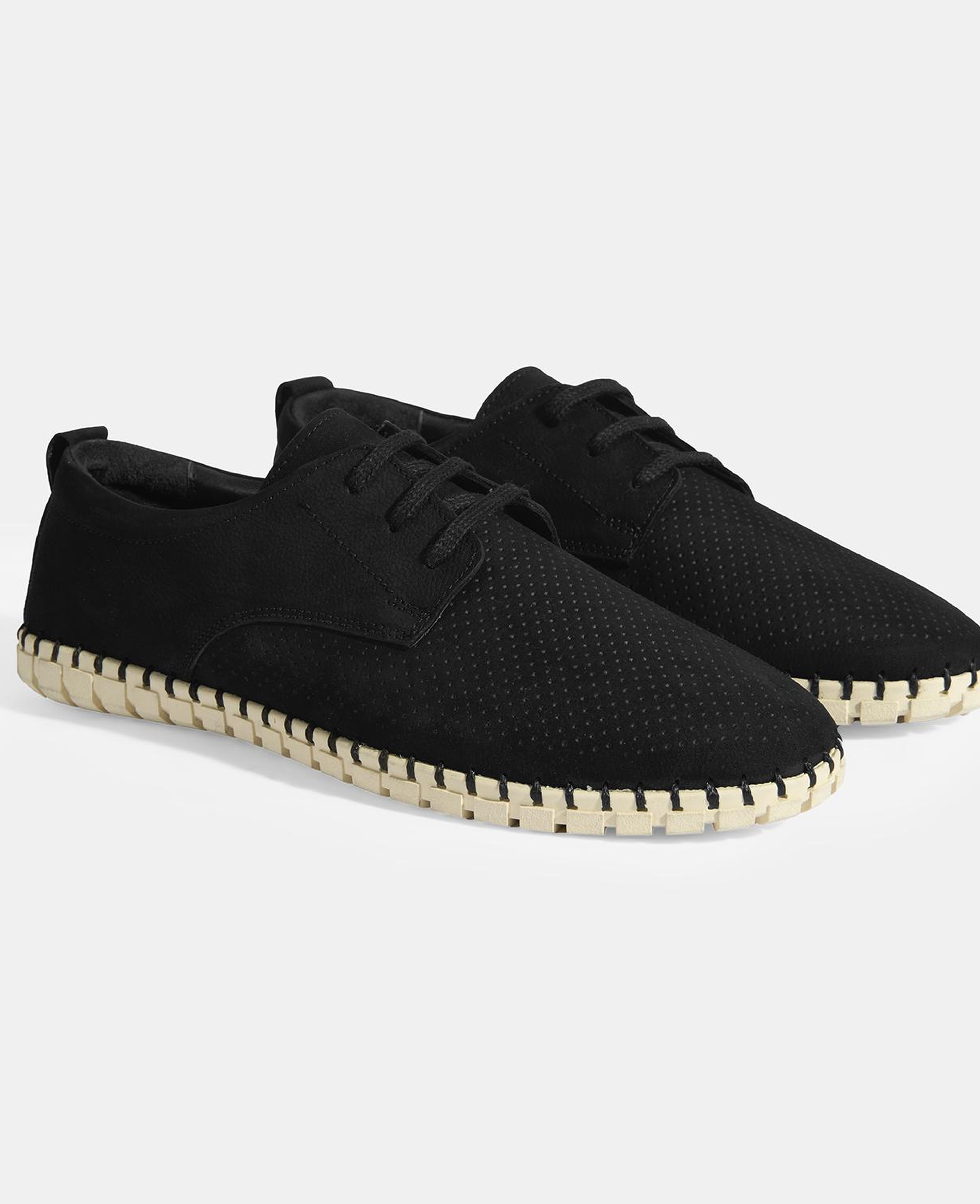 Moriya Siyah Erkek Deri Bağcıklı Günlük Ayakkabı