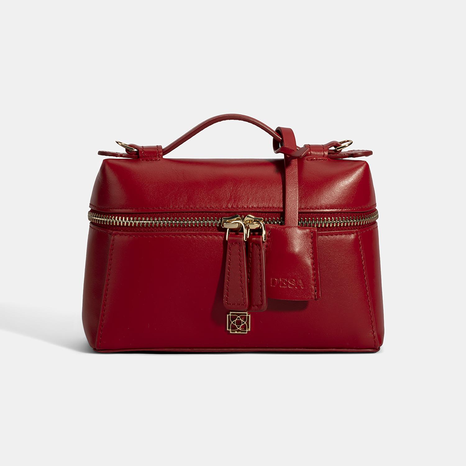 Kadın Kırmızı Omuz Askılı Deri El Çantası