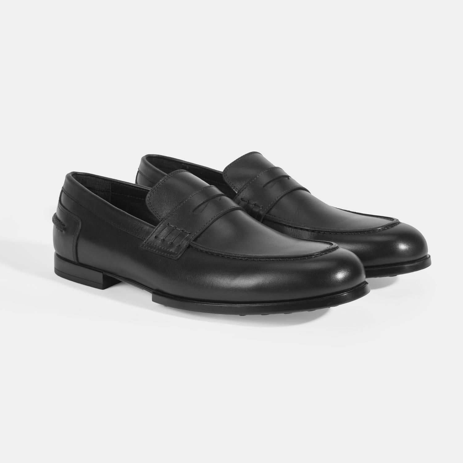 Erkek Siyah Deri Loafer