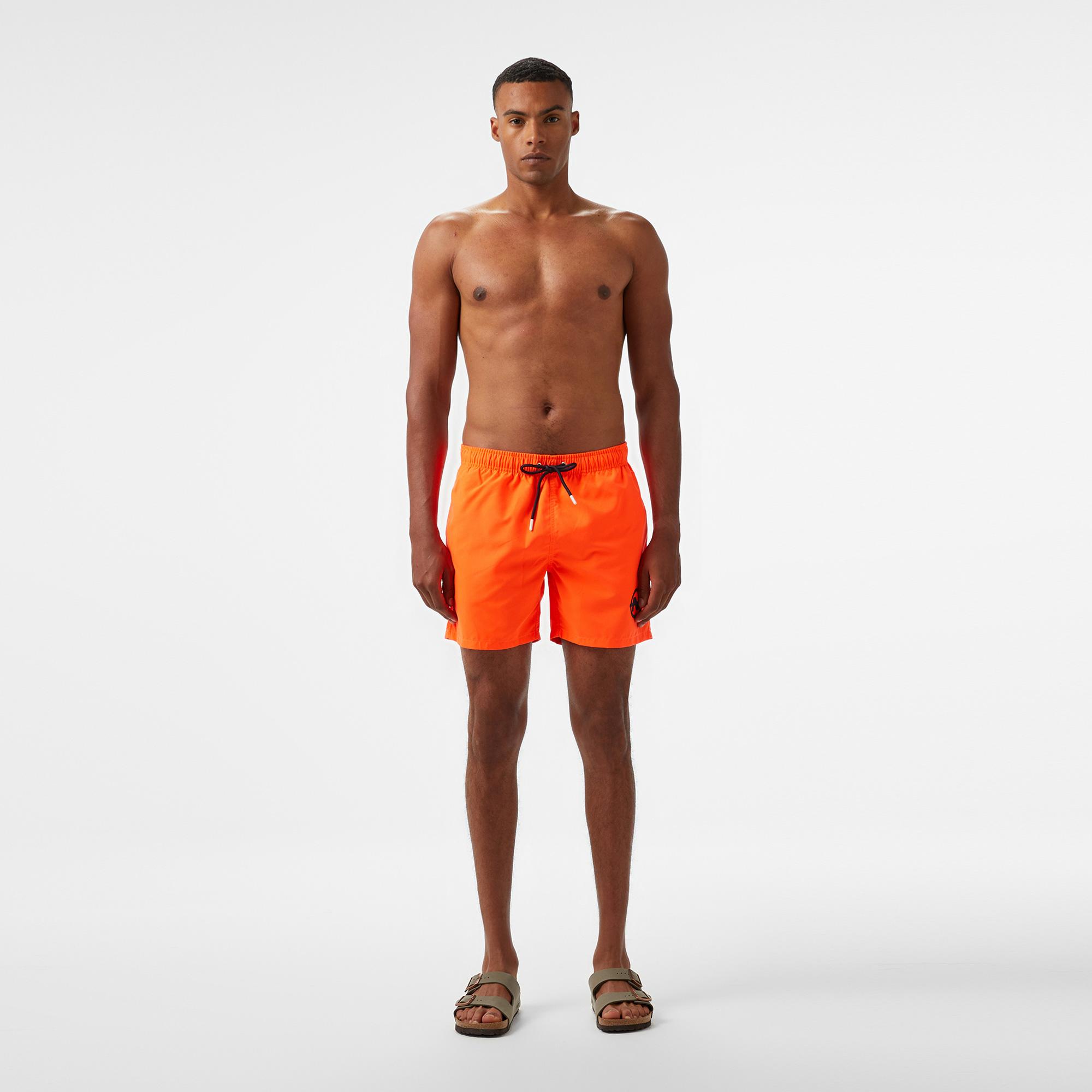 Nautica Erkek Turuncu Standart Fit Deniz Şortu