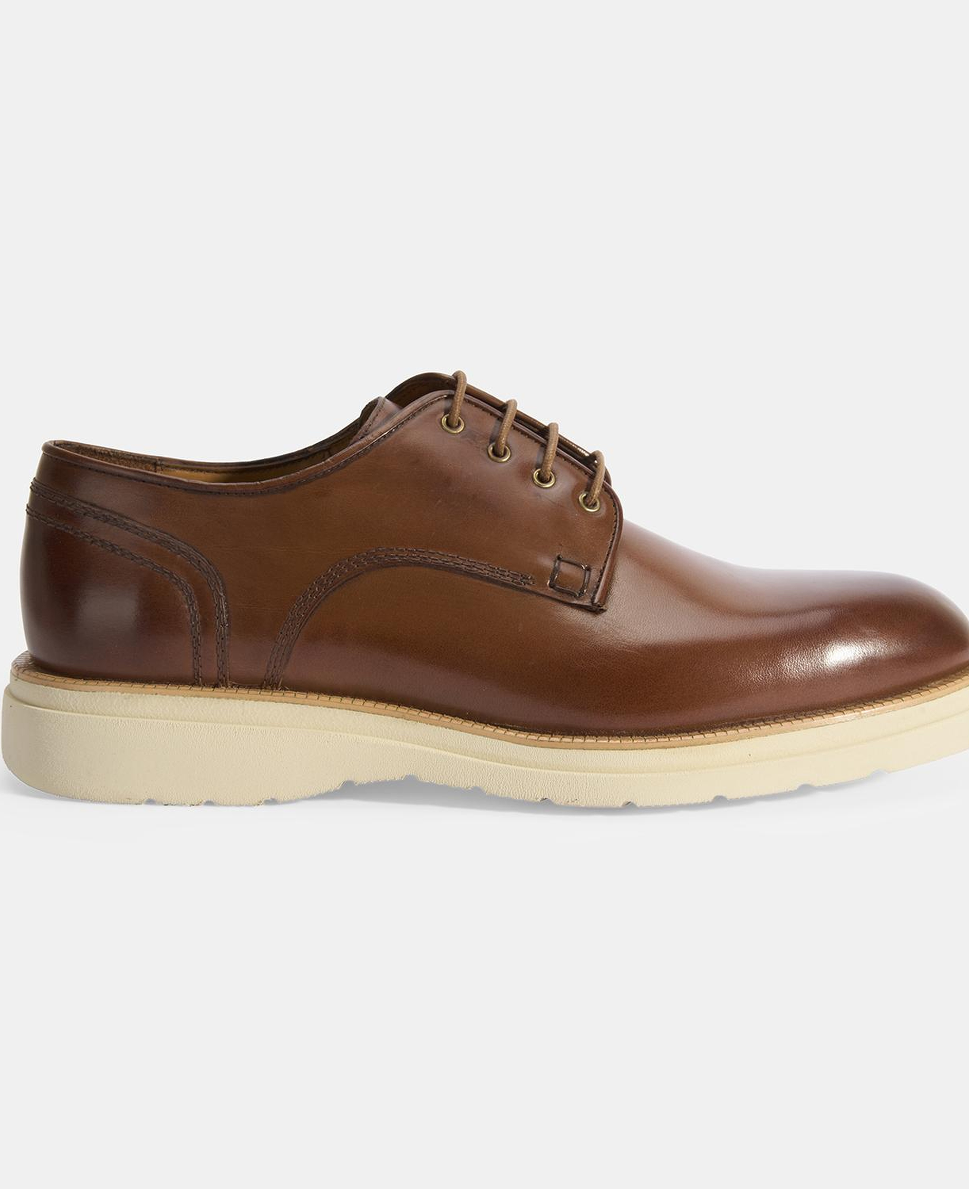 Erkek Taba Bağcıklı Deri Günlük Ayakkabı