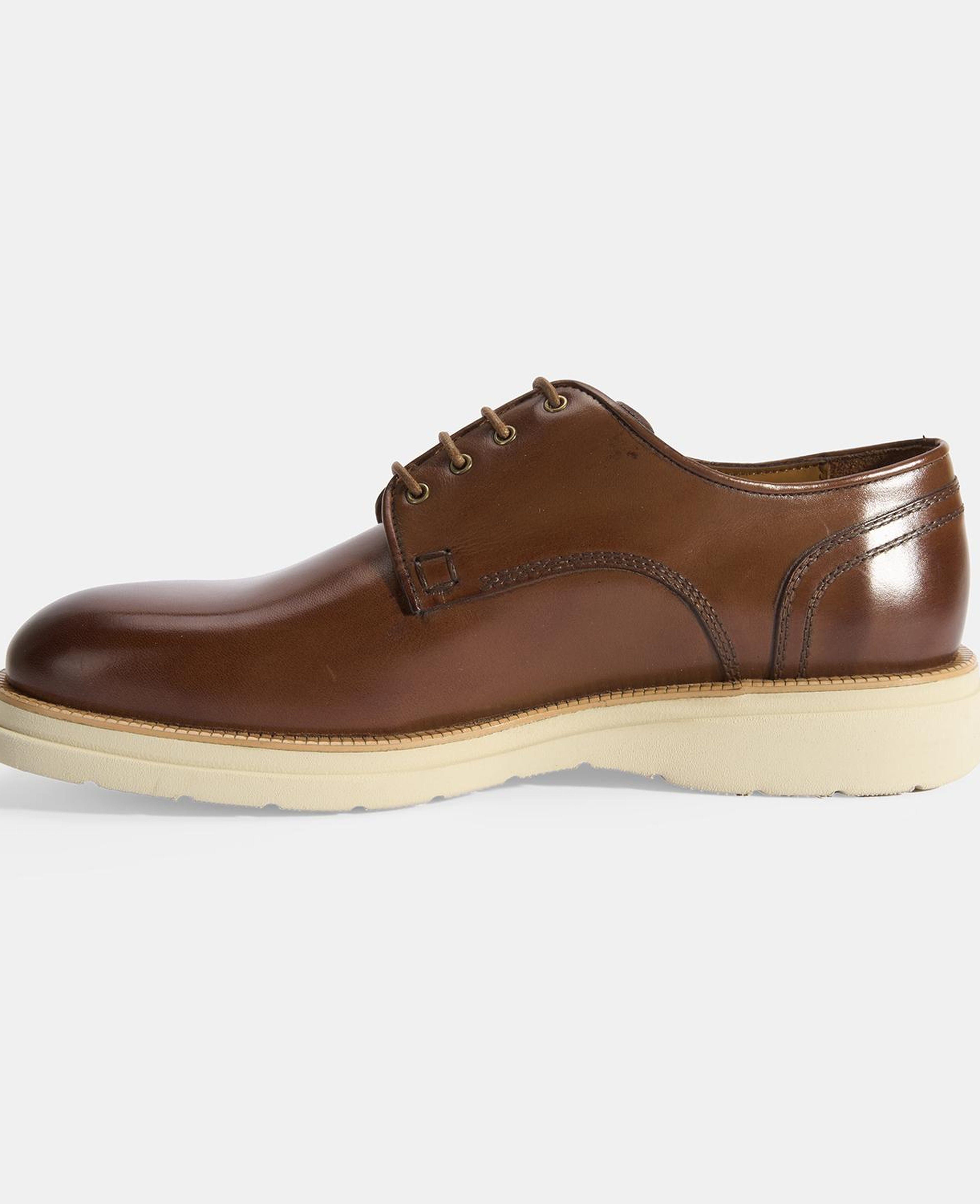 Erkek Taba Bağcıklı Deri Günlük Ayakkabı