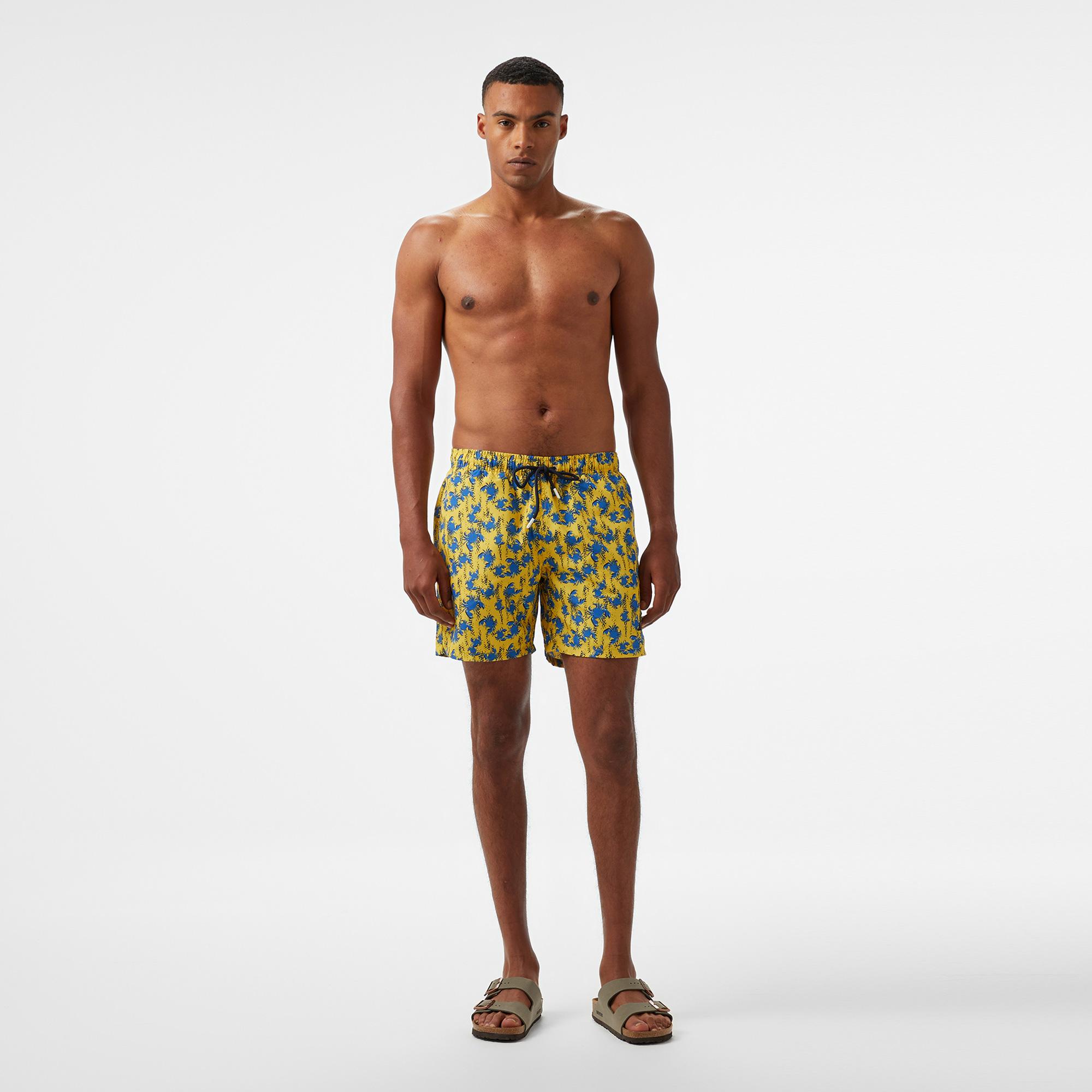 Nautica Erkek Sarı Standart Fit Deniz Şortu