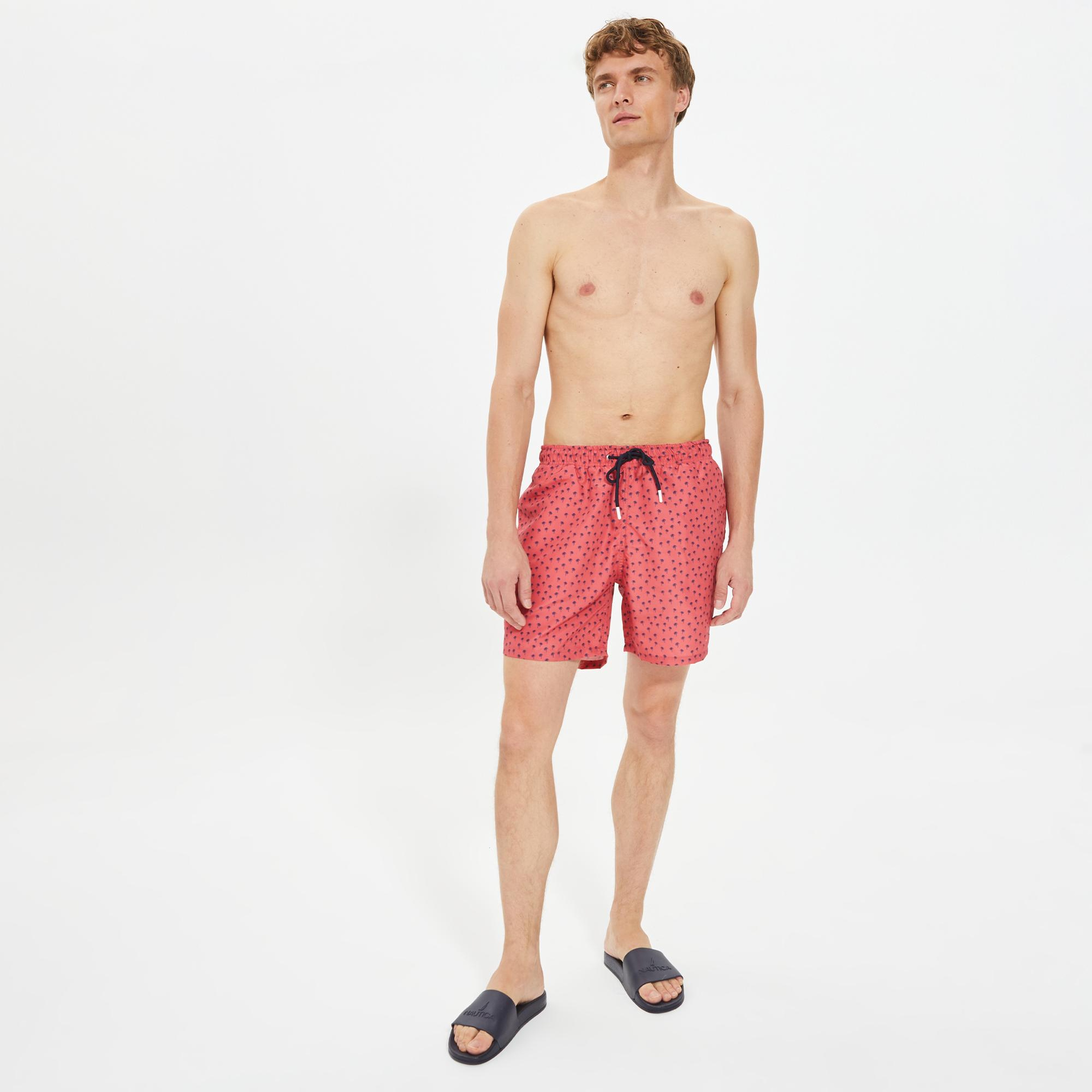 Nautica Erkek Pembe Standart Fit Deniz Şortu