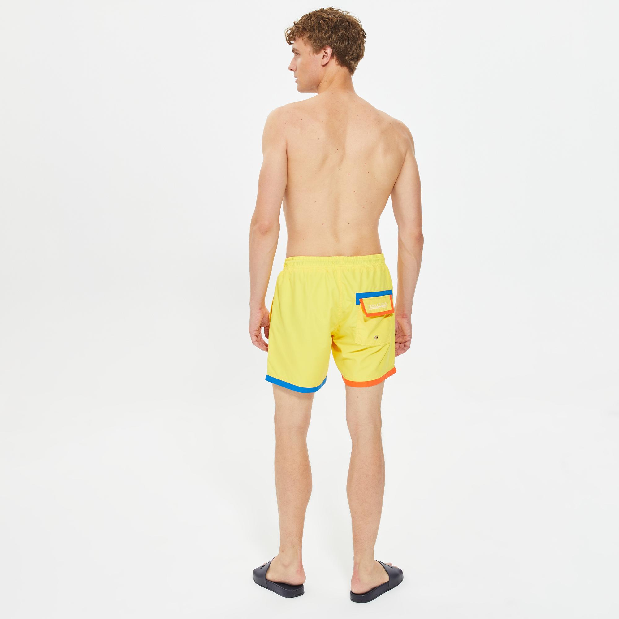 Nautica Erkek Sarı Standart Fit Deniz Şortu