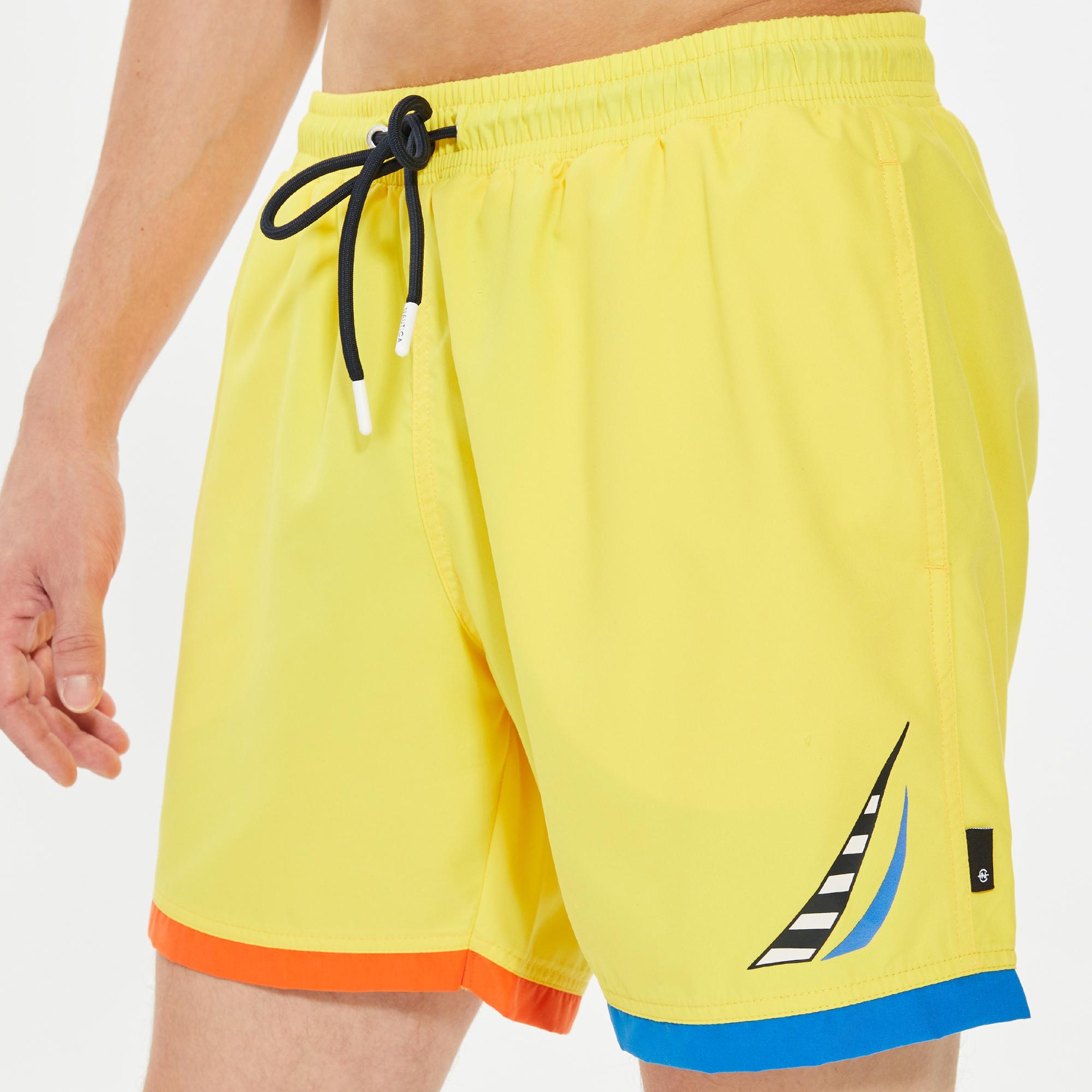Nautica Erkek Sarı Standart Fit Deniz Şortu