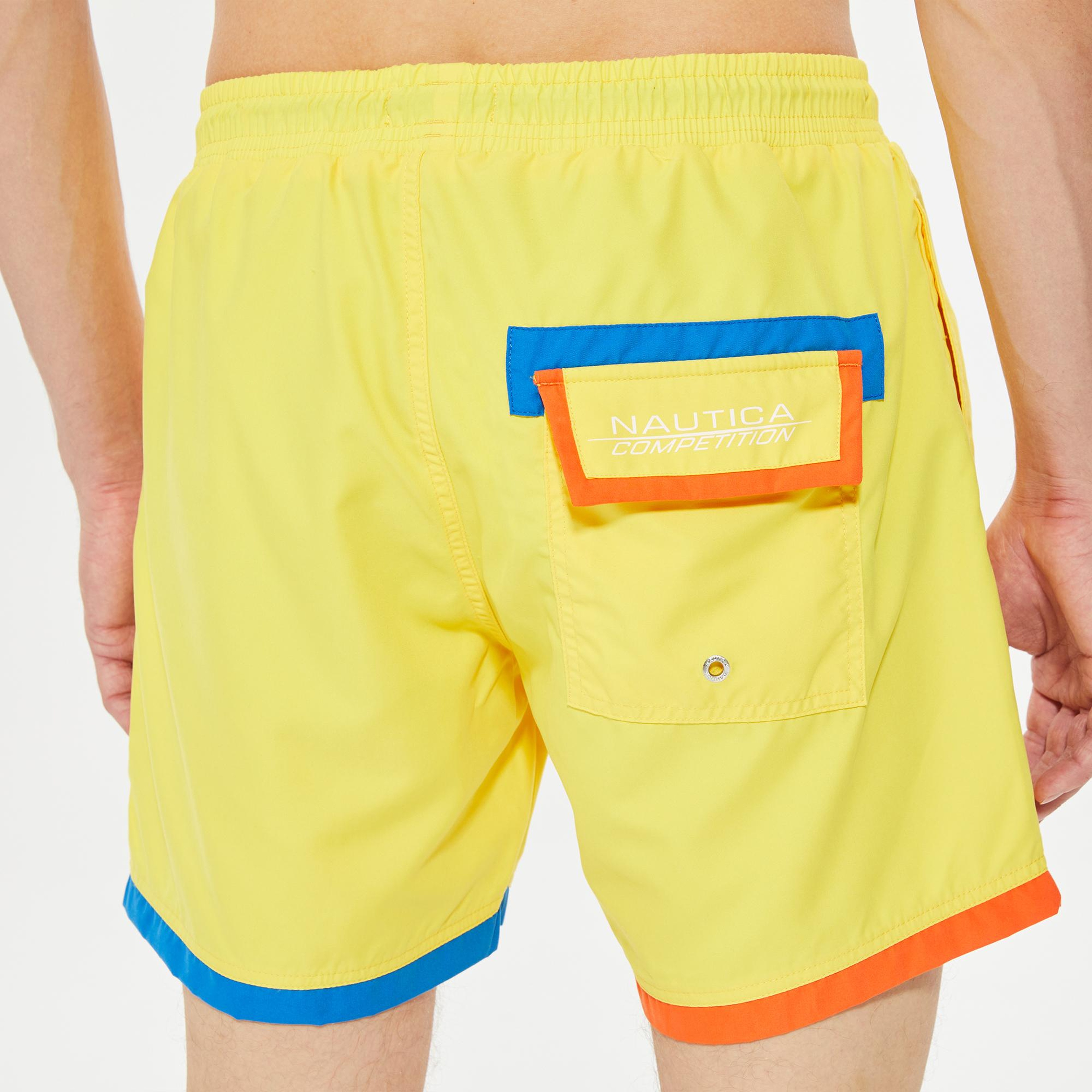 Nautica Erkek Sarı Standart Fit Deniz Şortu