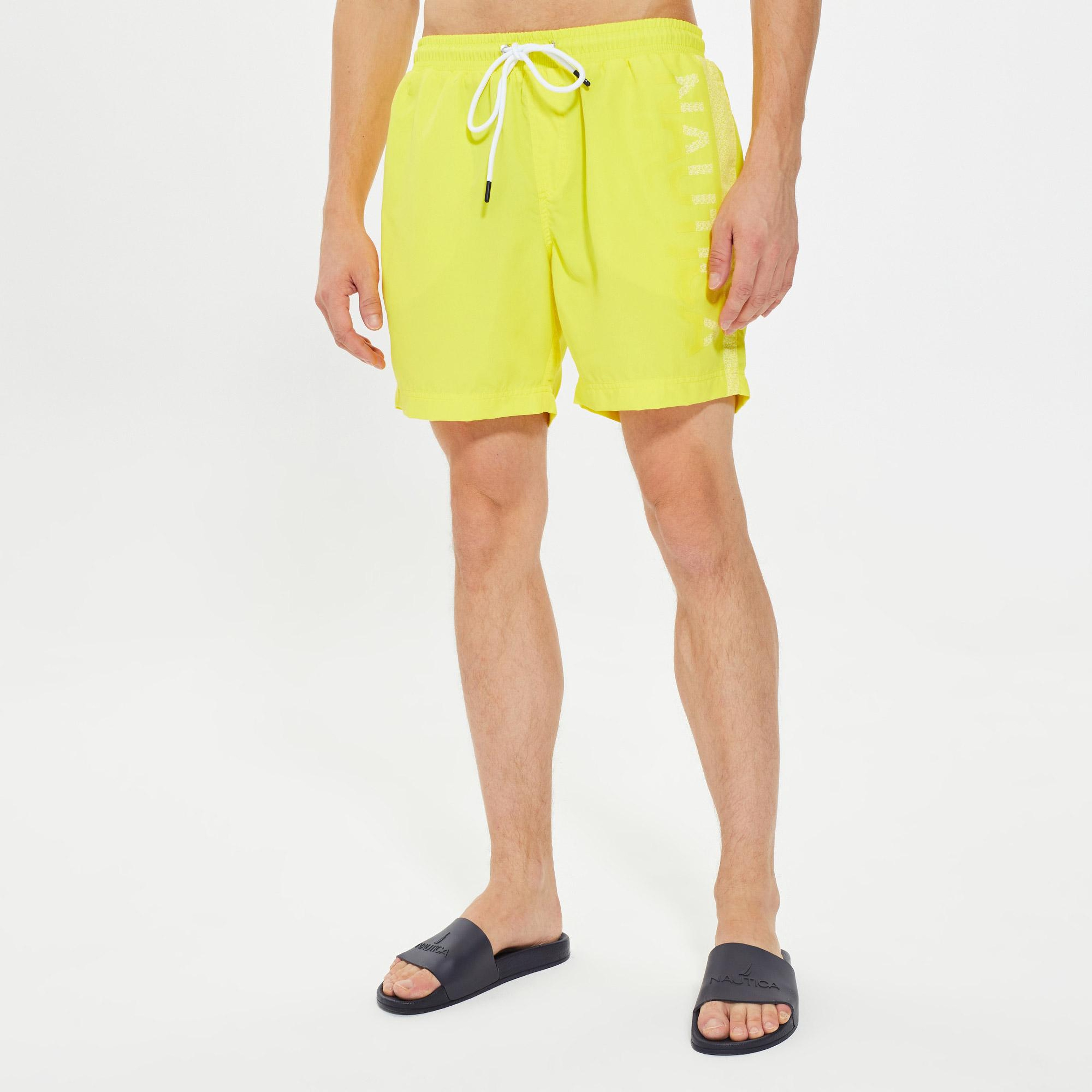 Nautica Erkek Sarı Standart Fit Deniz Şortu