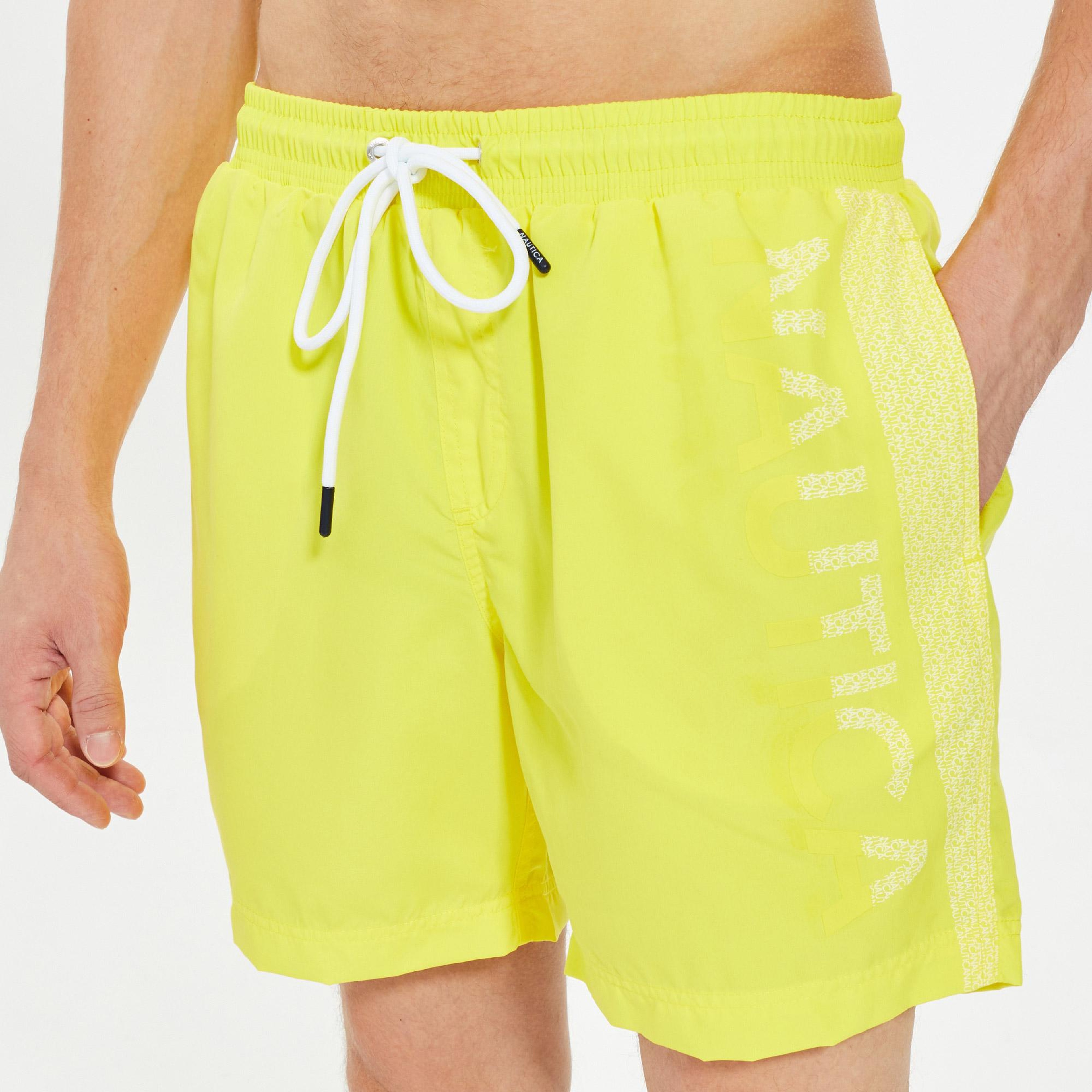 Nautica Erkek Sarı Standart Fit Deniz Şortu