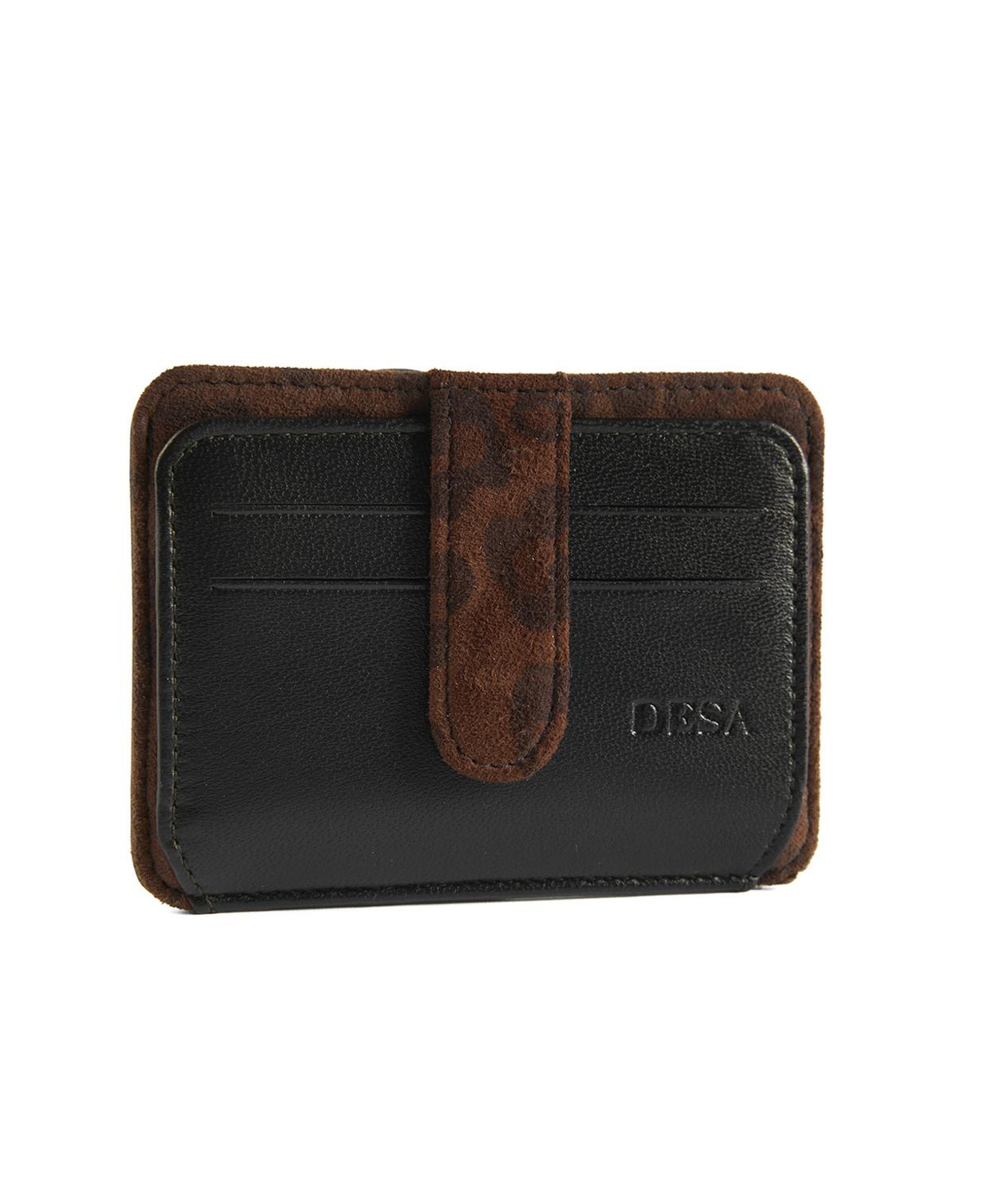 Diona Siyah/ Leopar Baskılı Kadın Cüzdan