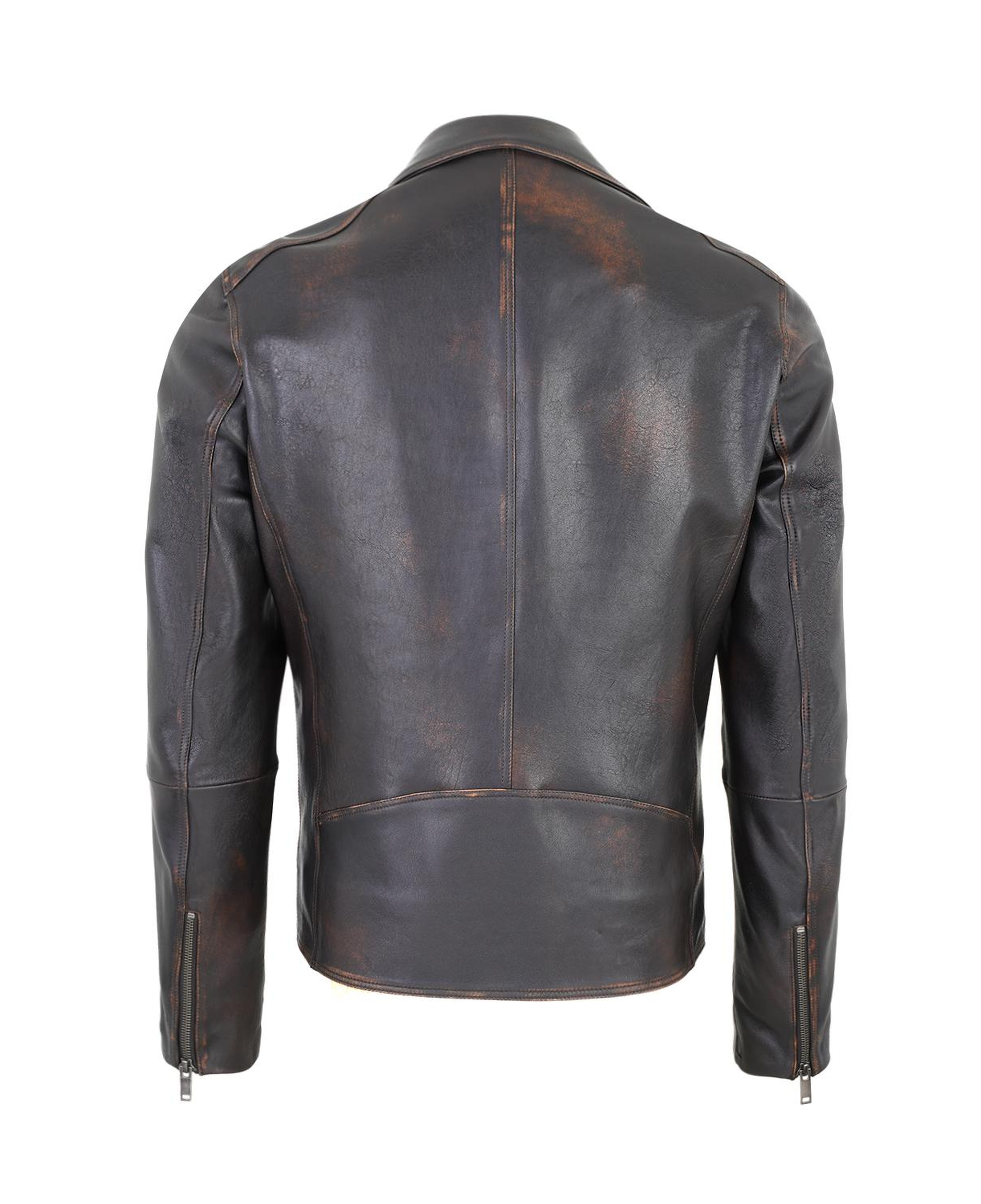 Santo Siyah Erkek Vintage Deri Ceket