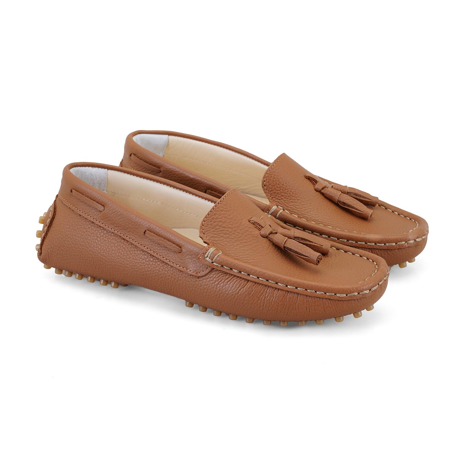 Kadın Taba Deri Loafer