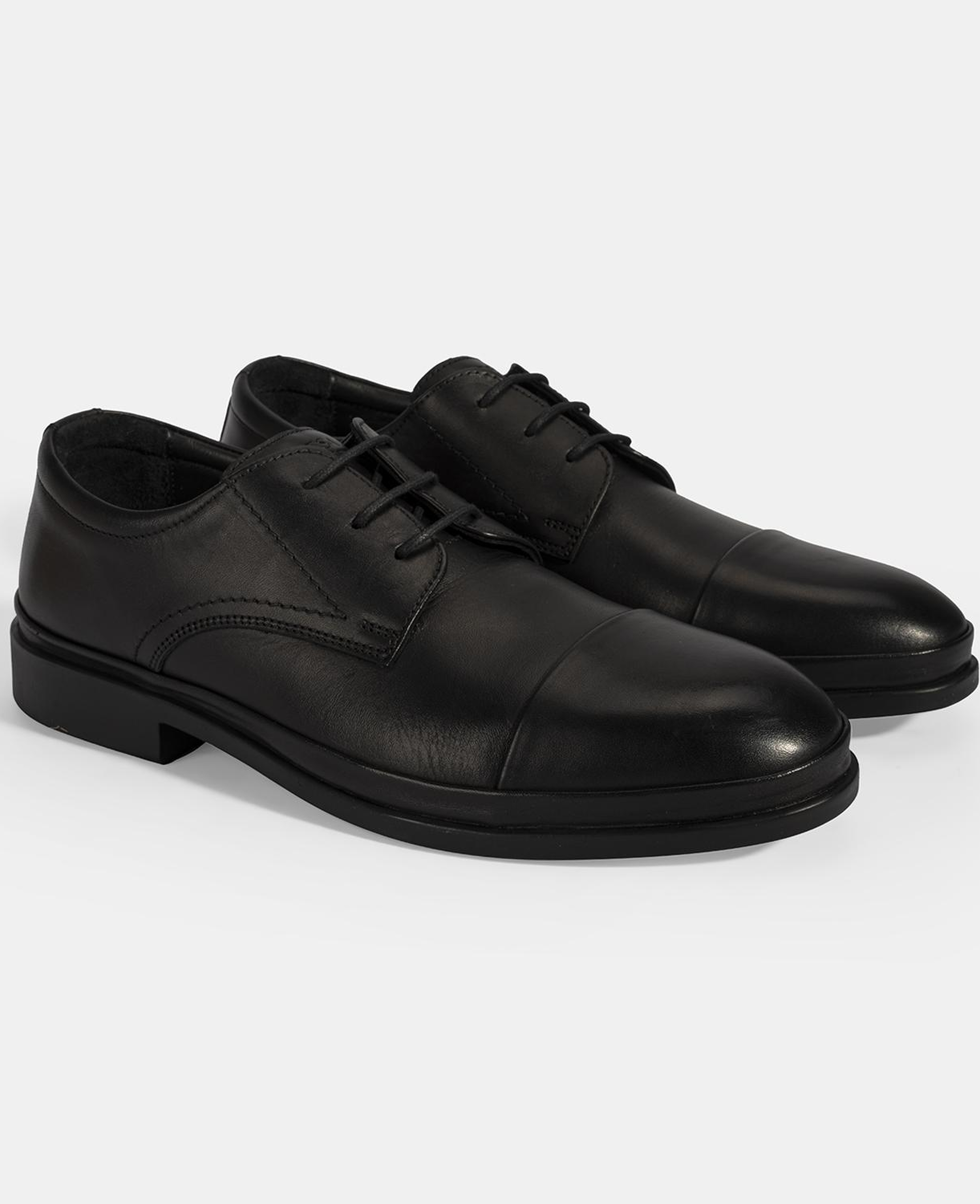 Erkek Siyah DesaComfort Bağcıklı Deri Ayakkabı