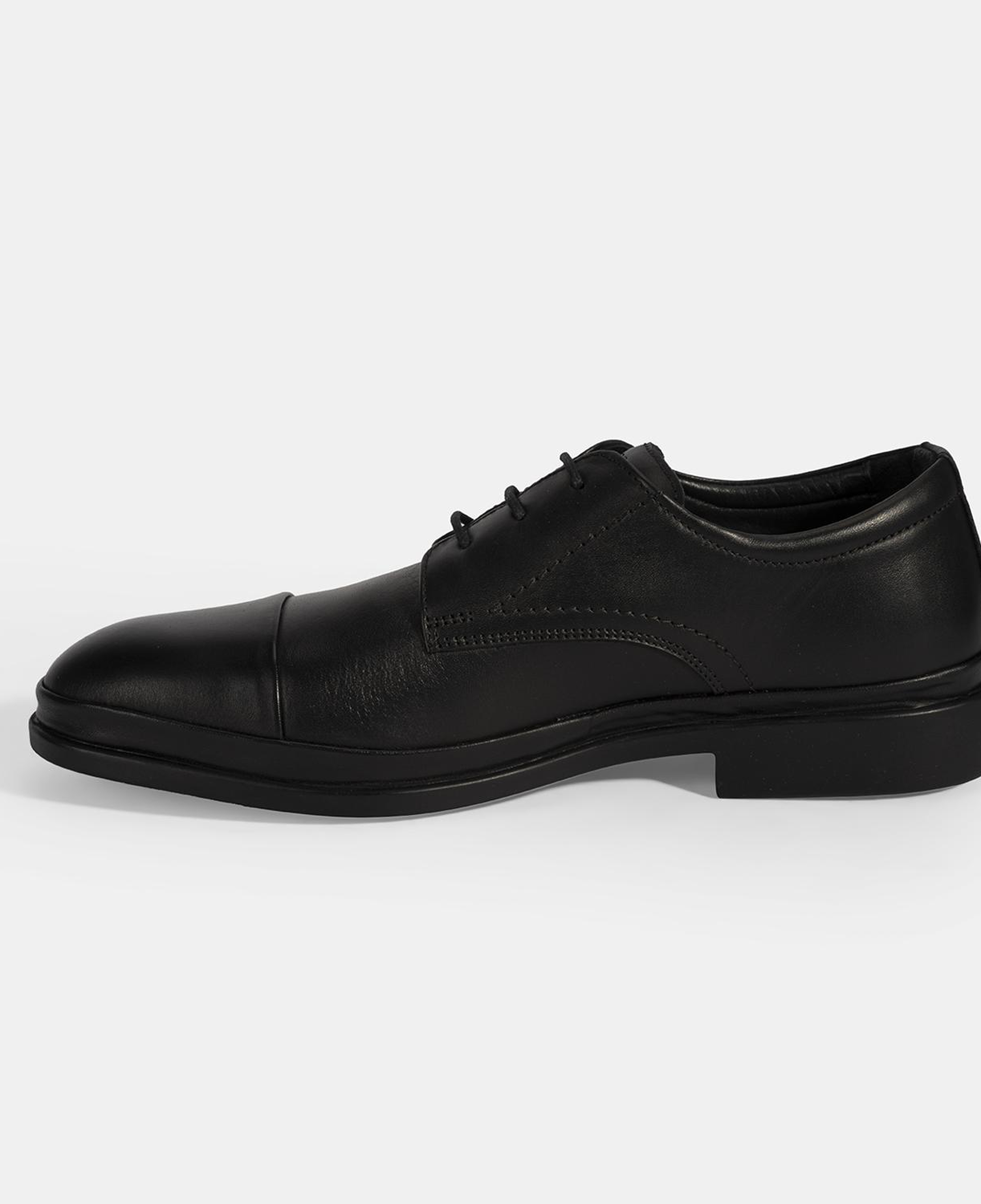 Erkek Siyah DesaComfort Bağcıklı Deri Ayakkabı