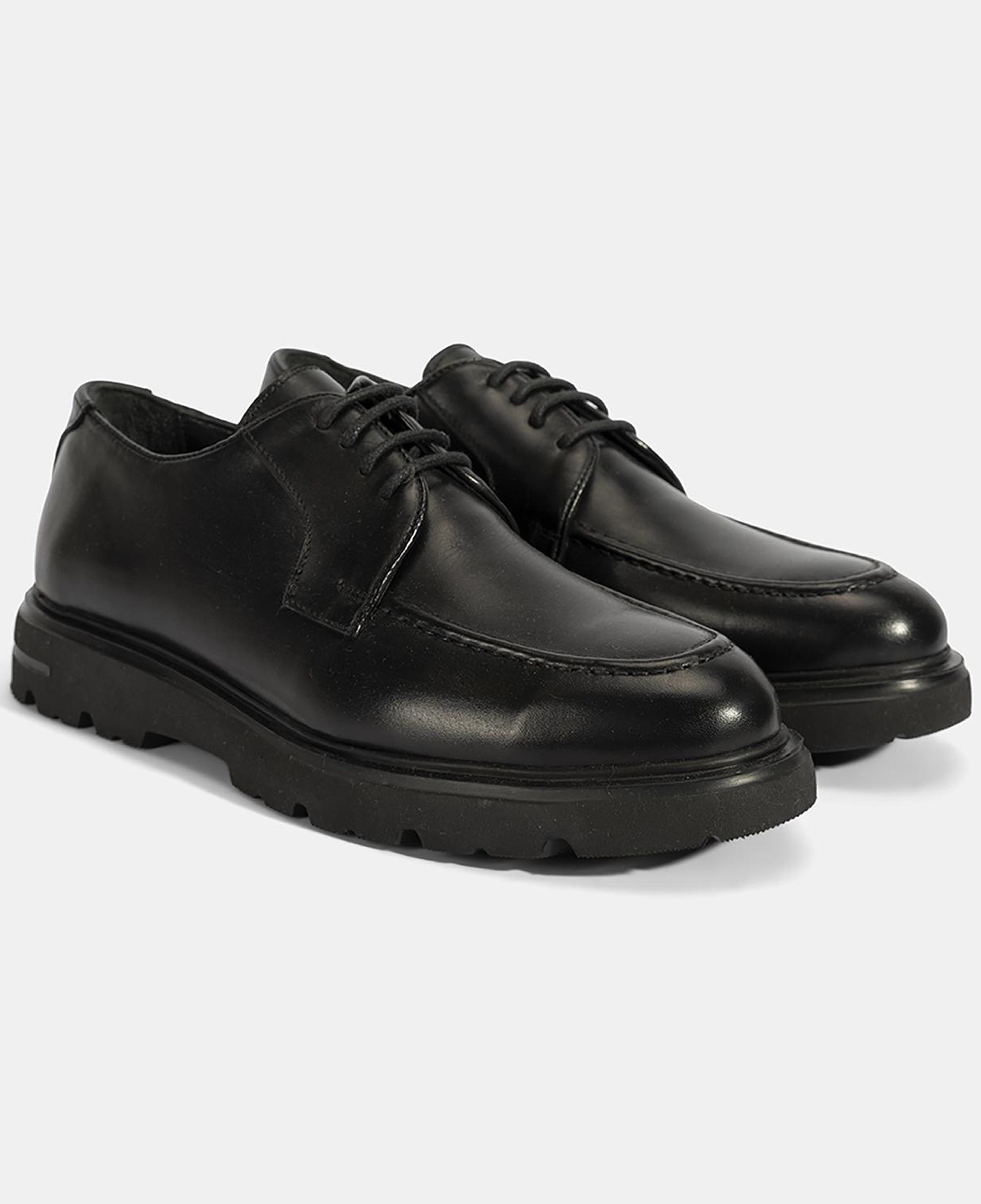 Erkek Siyah Deri Günlük Ayakkabı
