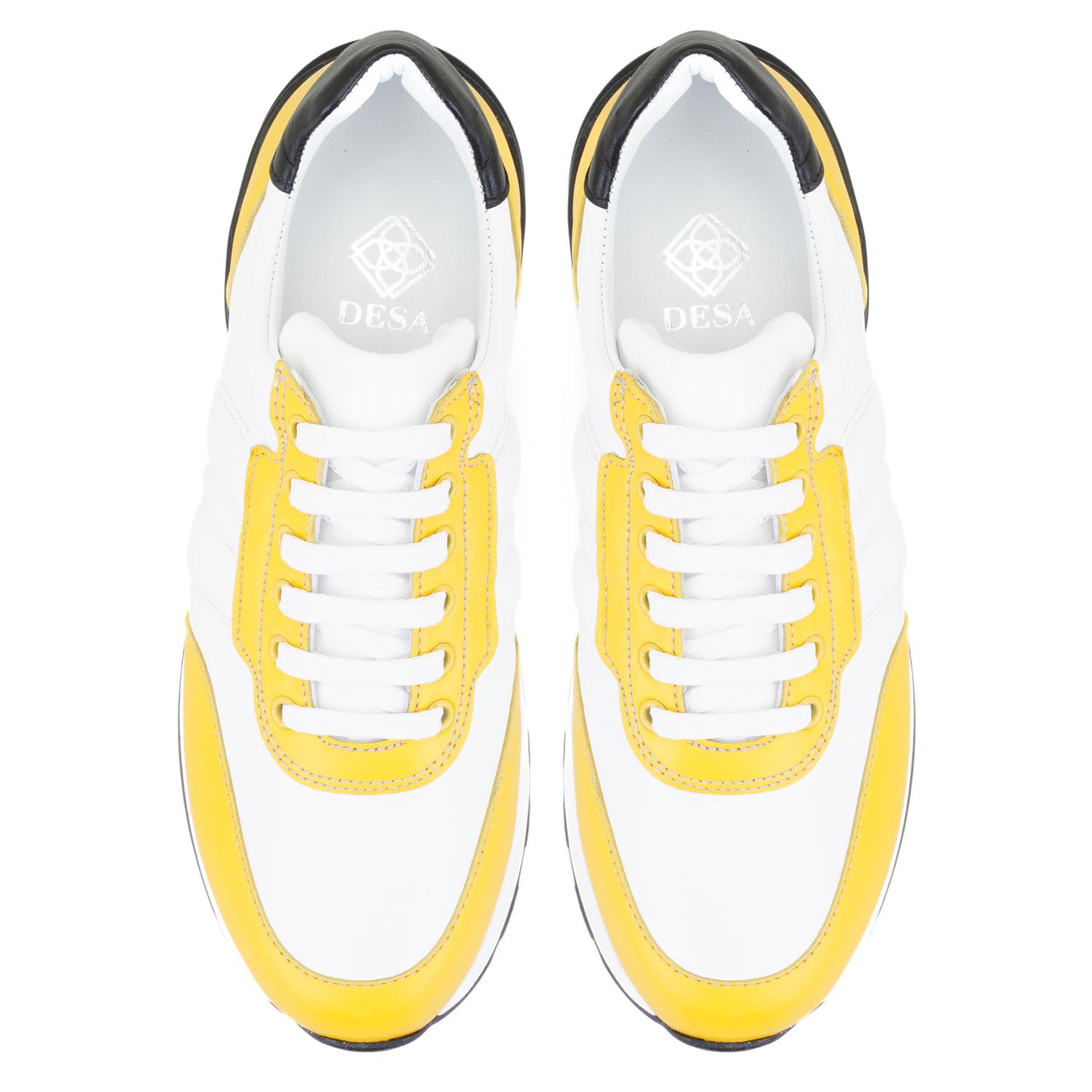 Kadın Sarı Deri Spor Ayakkabı