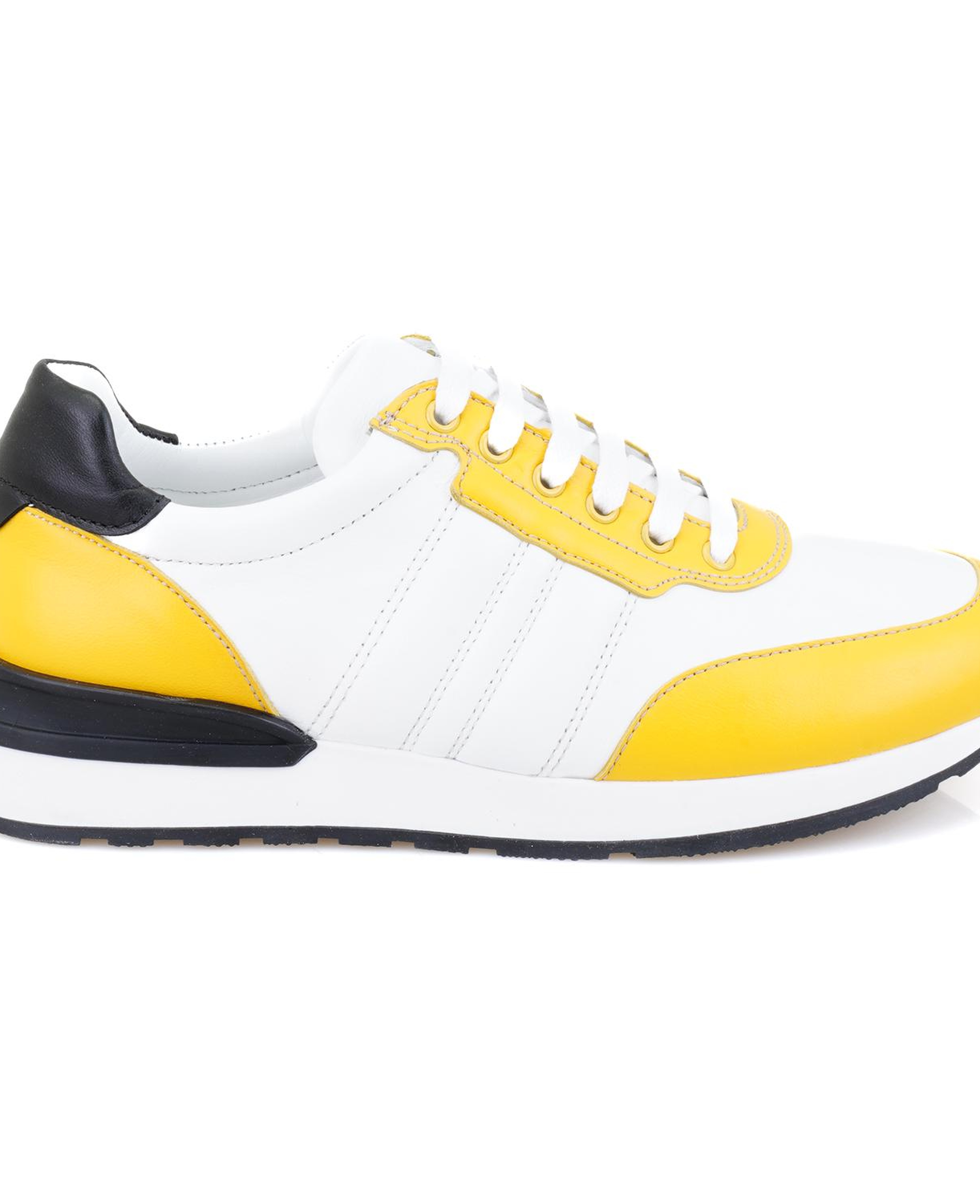 Kadın Sarı Deri Spor Ayakkabı