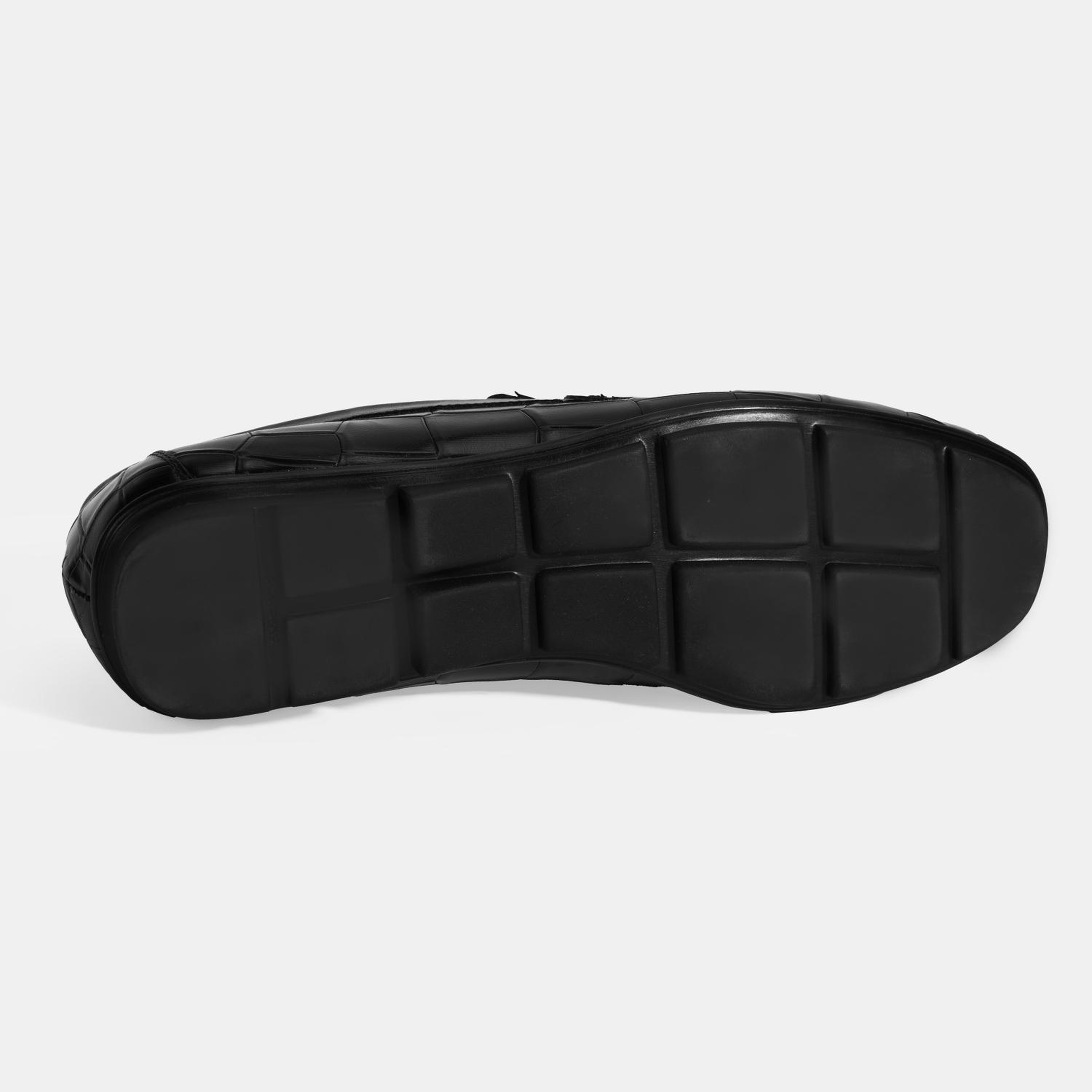 Erkek Siyah Kroko Baskılı Deri Loafer